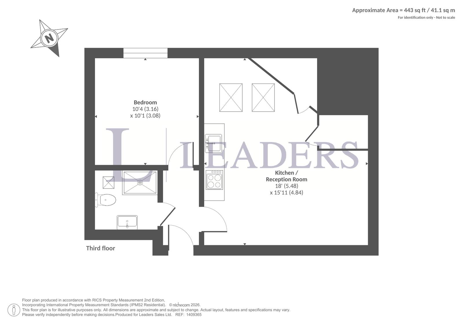 Flat 25, Kingsmount Court, 12A, Lewis Road, Sutton floorplan