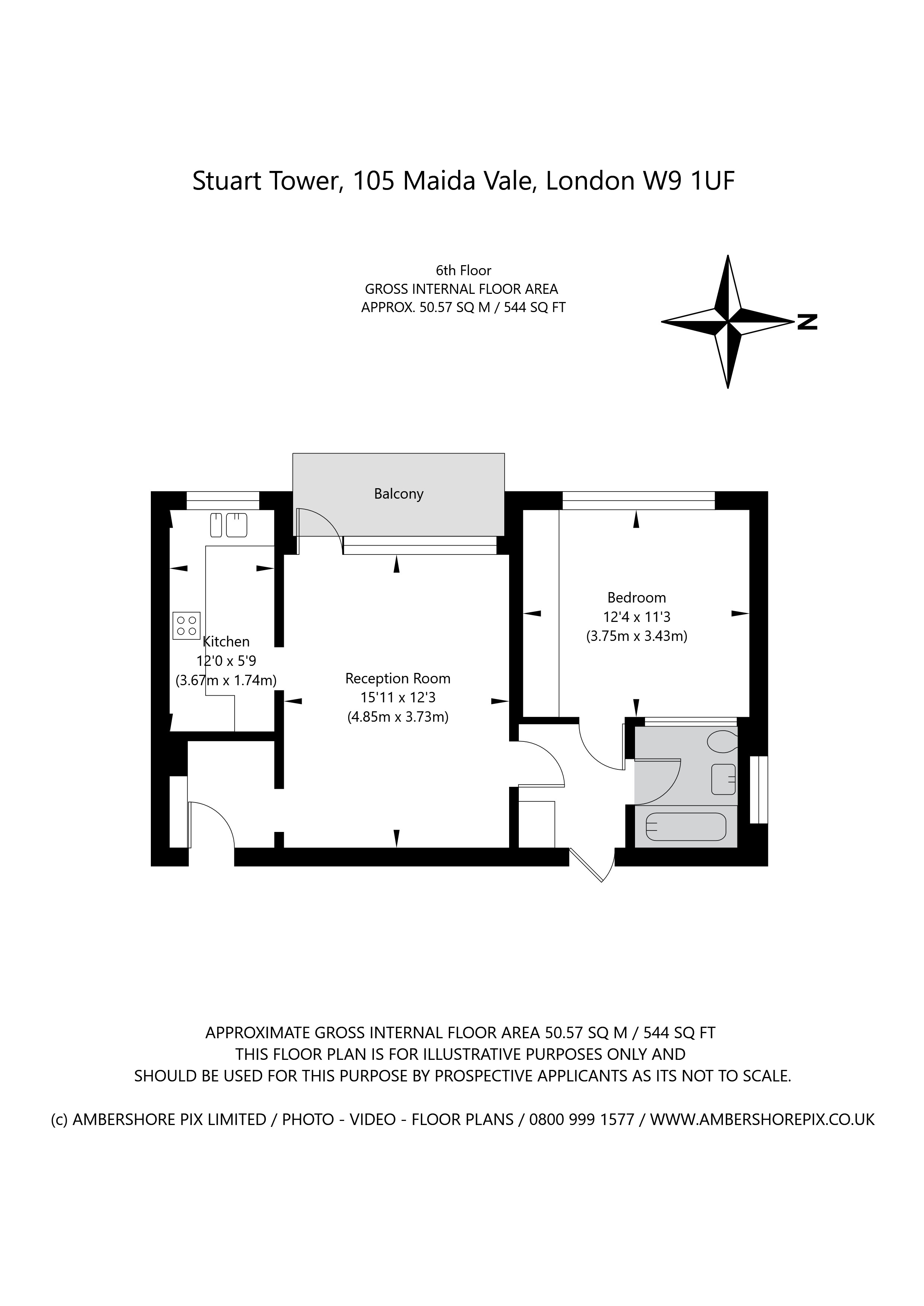 Stuart Tower, 105 Maida Vale, London, W9 floorplan