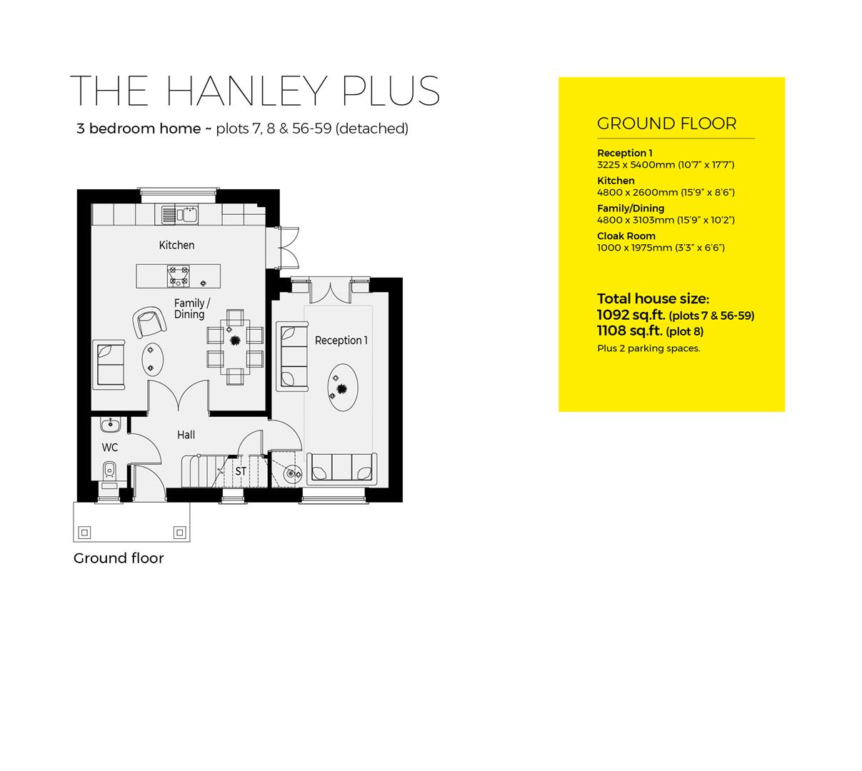 Plot 56, The Hanley Plus, Severn Meadows, Upton Upon Severn floorplan