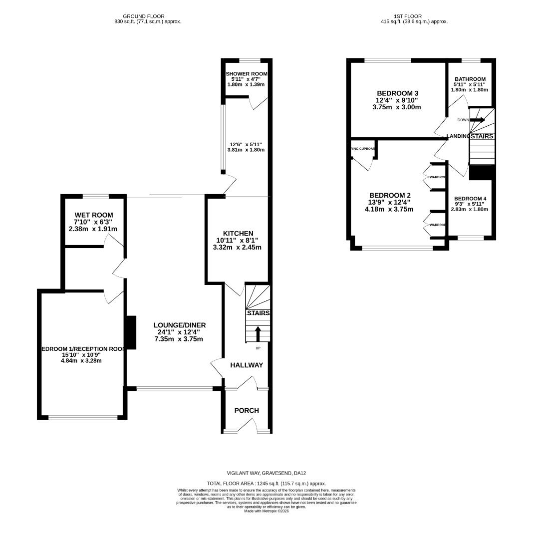 78, Vigilant Way, Gravesend floorplan