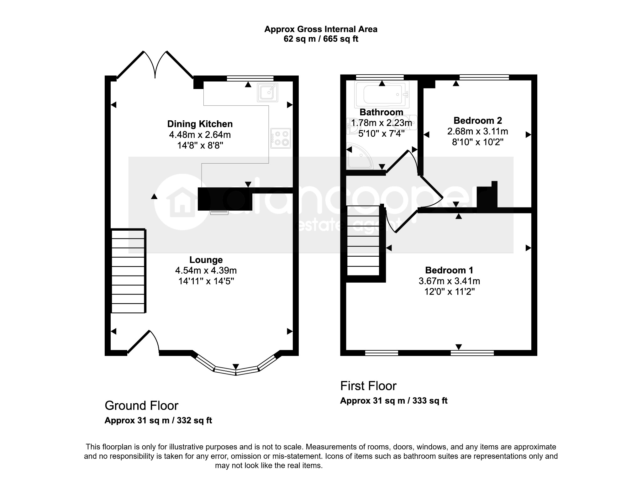 19 Pangbourne Close, Nuneaton, Warwickshire floorplan