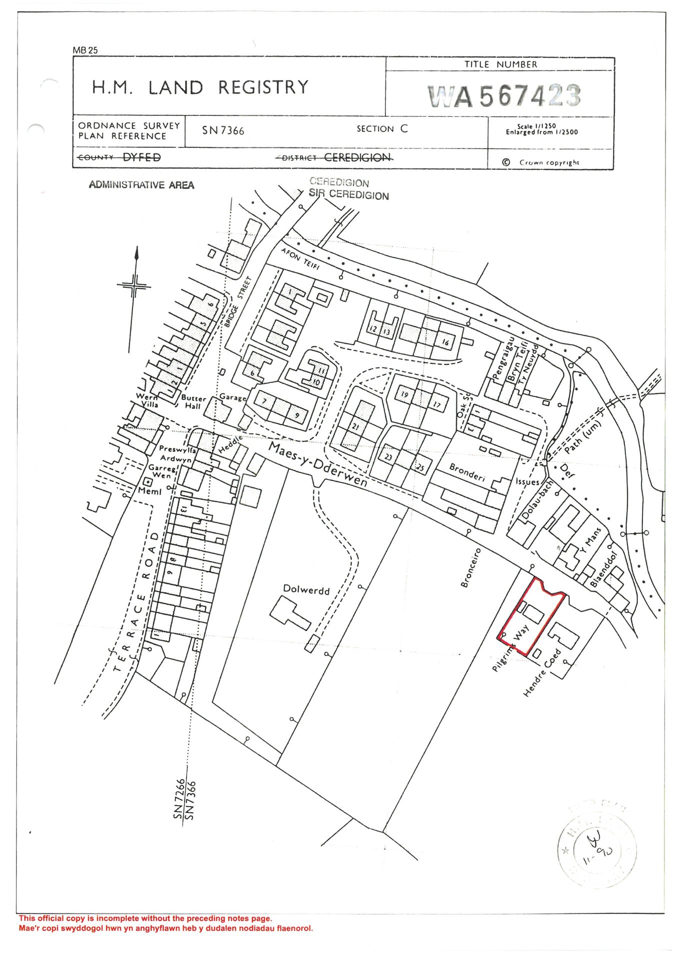 Maesalwen, Abbey Road,, Pontrhydfendigaid, Ystrad Meurig floorplan