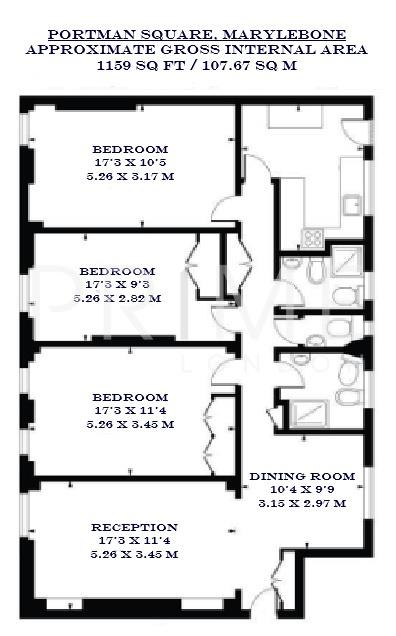 41, 15 Portman Square, Marylebone floorplan