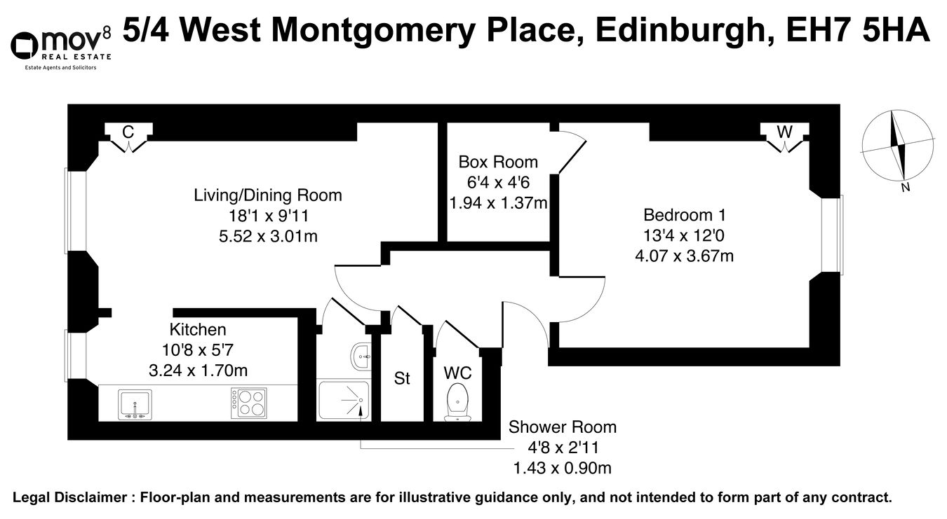 5/4, West Montgomery Place, Edinburgh floorplan