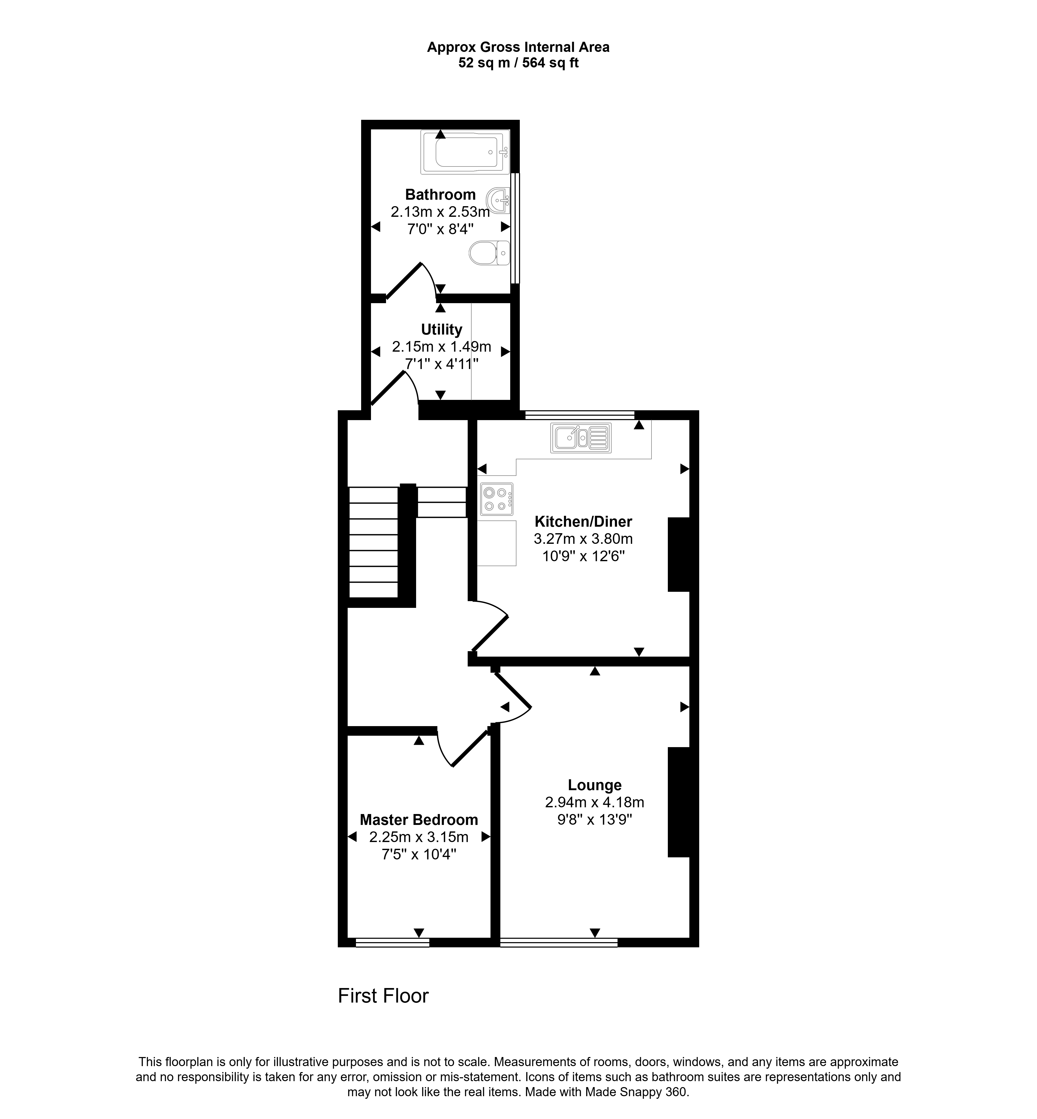 37, Gill Crescent North, Houghton Le Spring floorplan