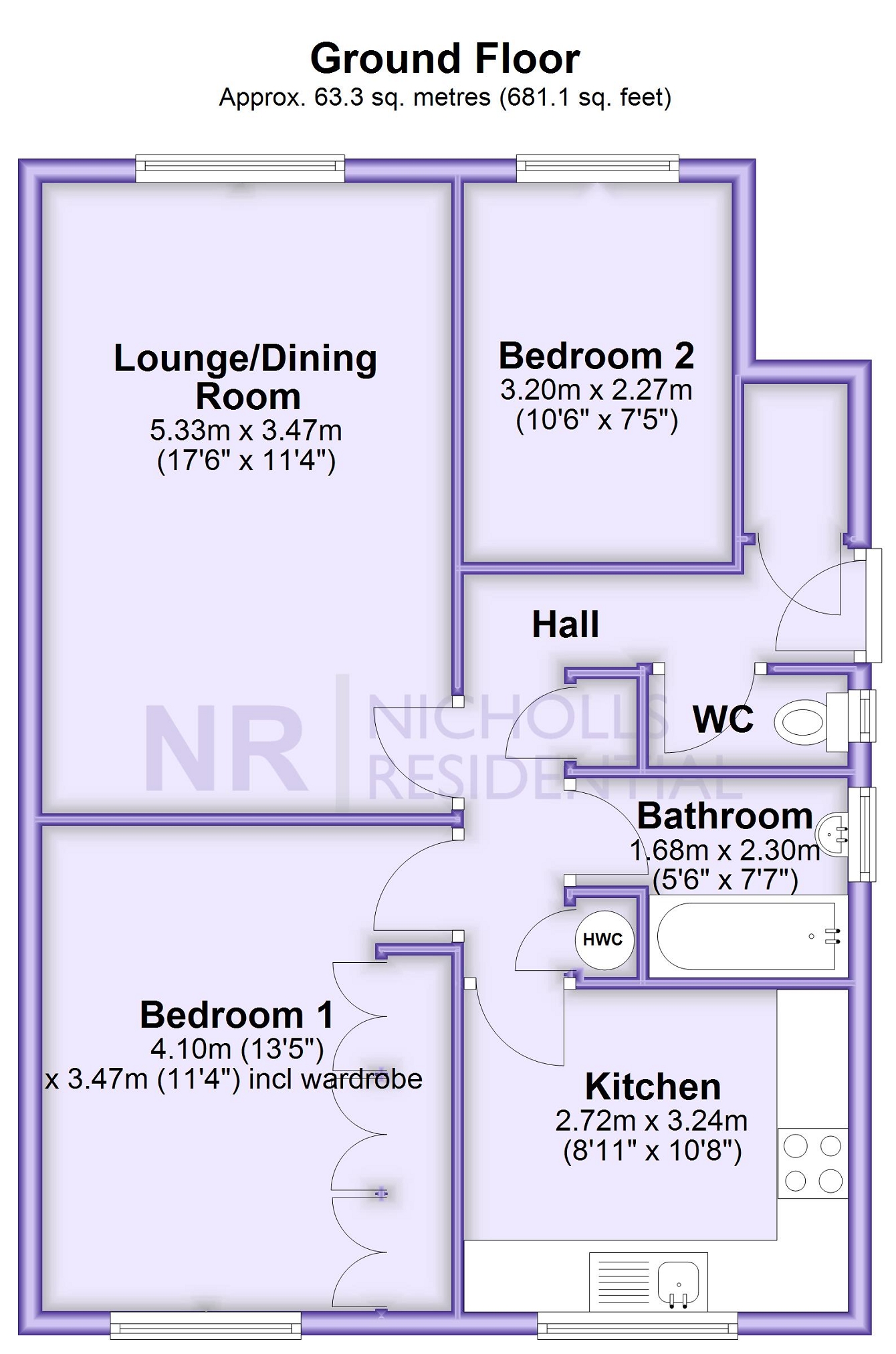 8, Headley Close, West Ewell floorplan