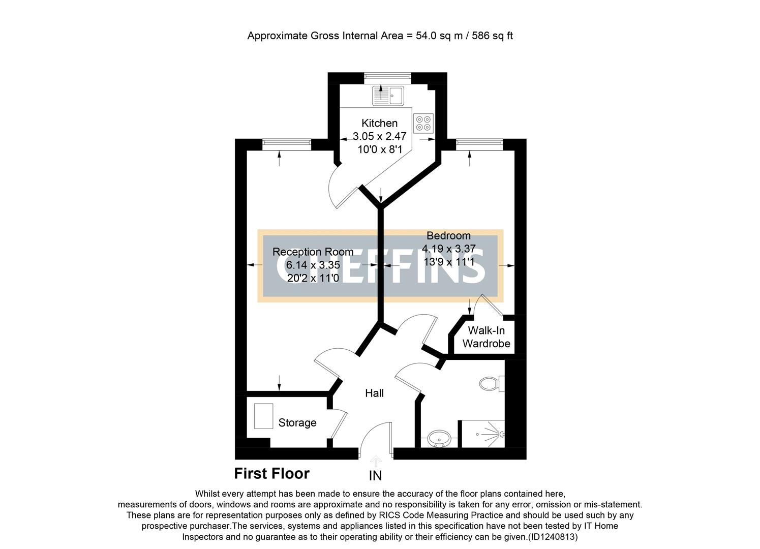 Flat 54, Roslyn Court, Lisle Lane, Ely floorplan