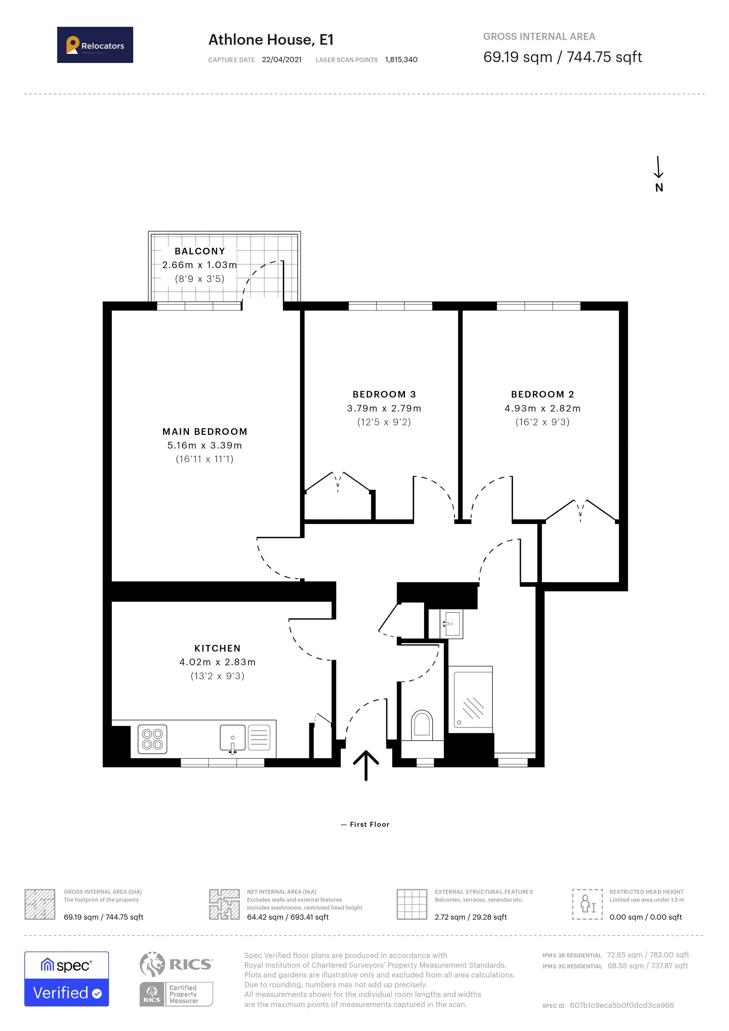 2 bed flat for sale in Athlone House, Sidney Street E1 68536636 Zoopla