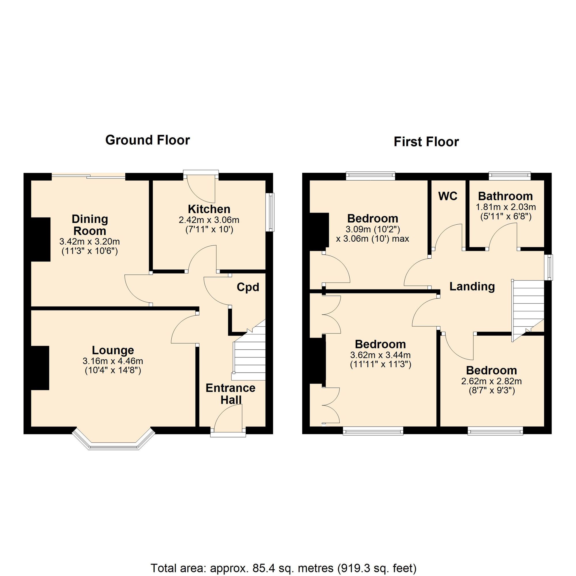 323 Milton Road, Cambridge floorplan