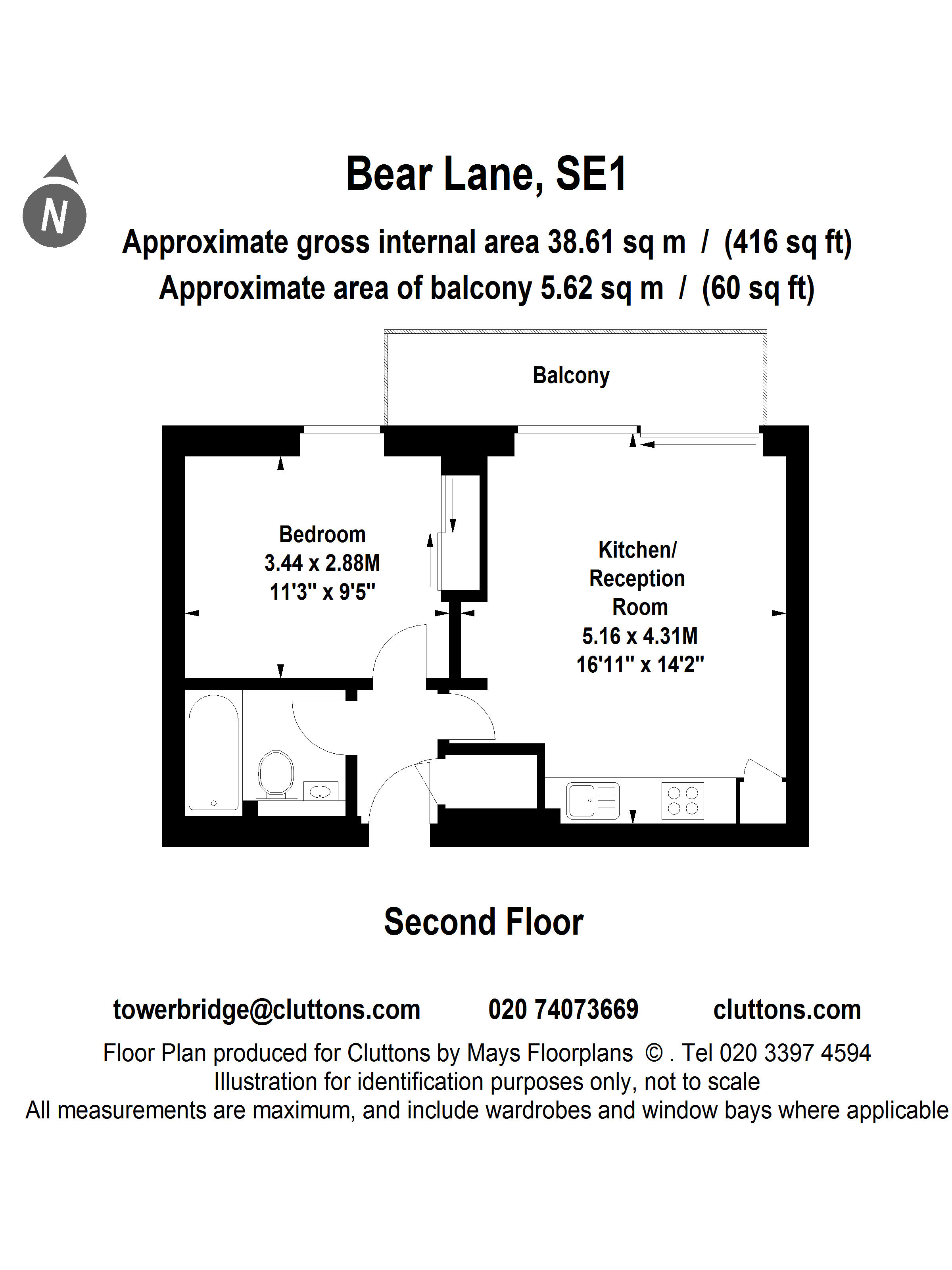 1 Bedrooms Flat to rent in Treveris Street, Bear Lane, London SE1