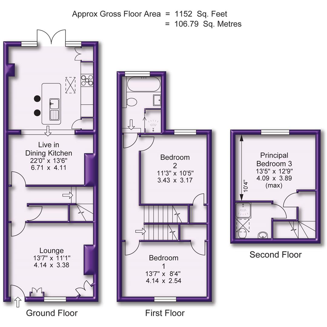 28, Priory Street, Altrincham floorplan