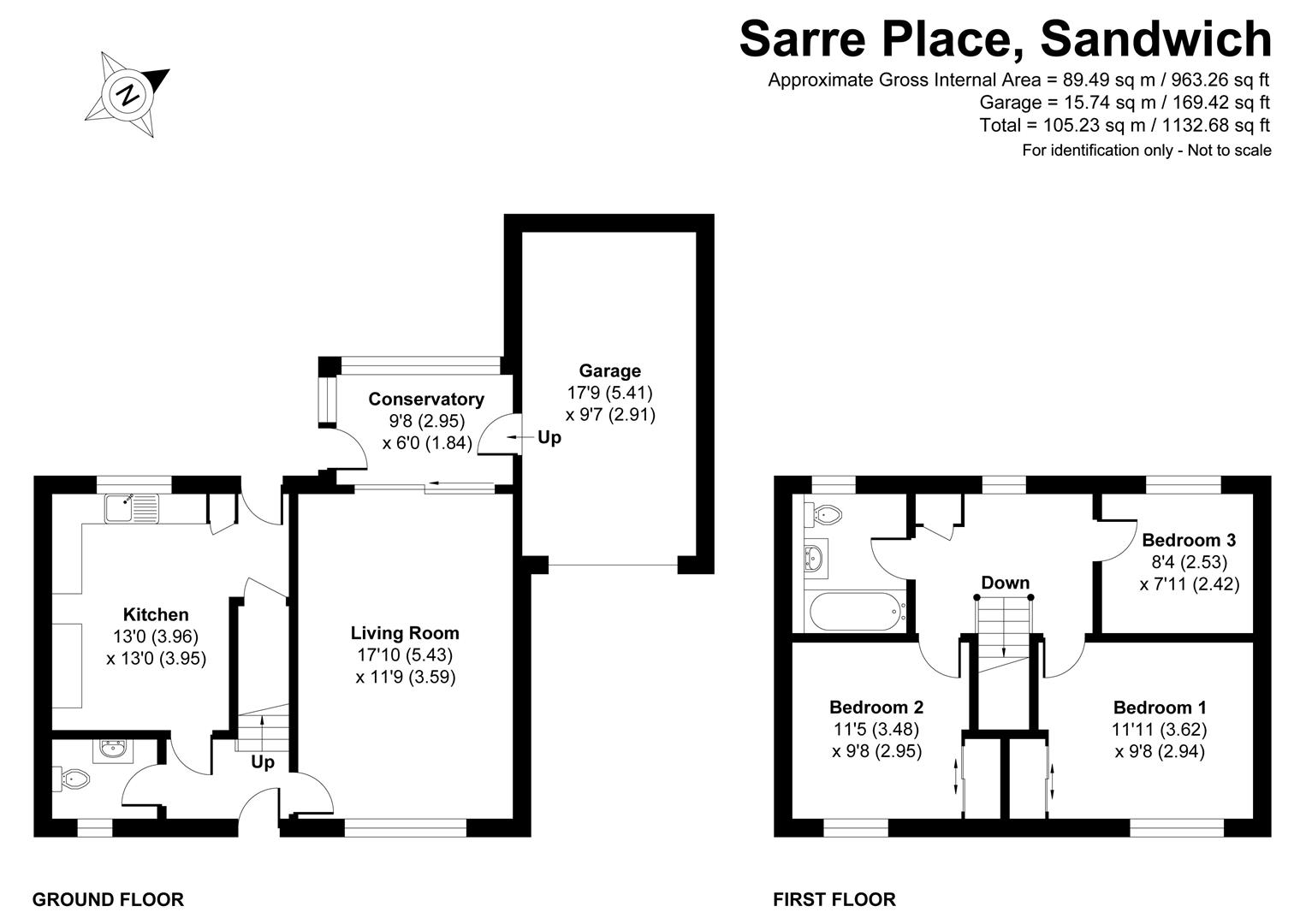 7, Sarre Place, Sandwich floorplan
