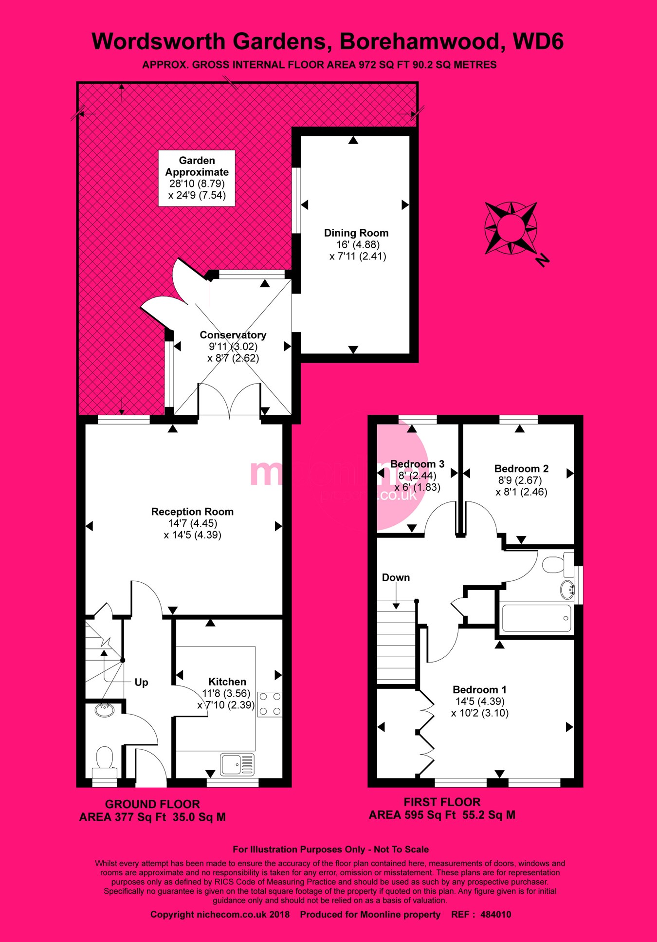 3 Bedrooms Semi-detached house for sale in Wordsworth Gardens, Borehamwood WD6