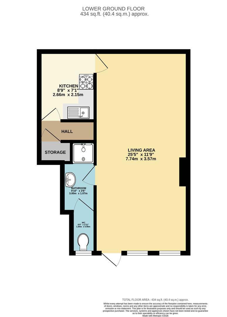 Basement Flat 68, Malvern Way, Hastings floorplan