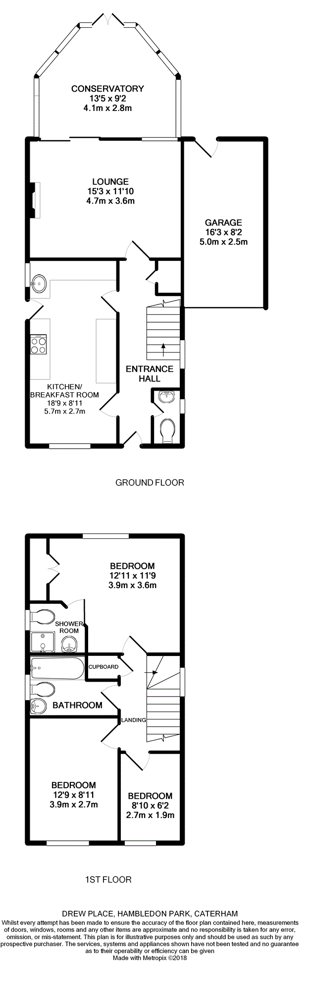 3 Bedrooms Detached house for sale in Drew Place, Caterham CR3