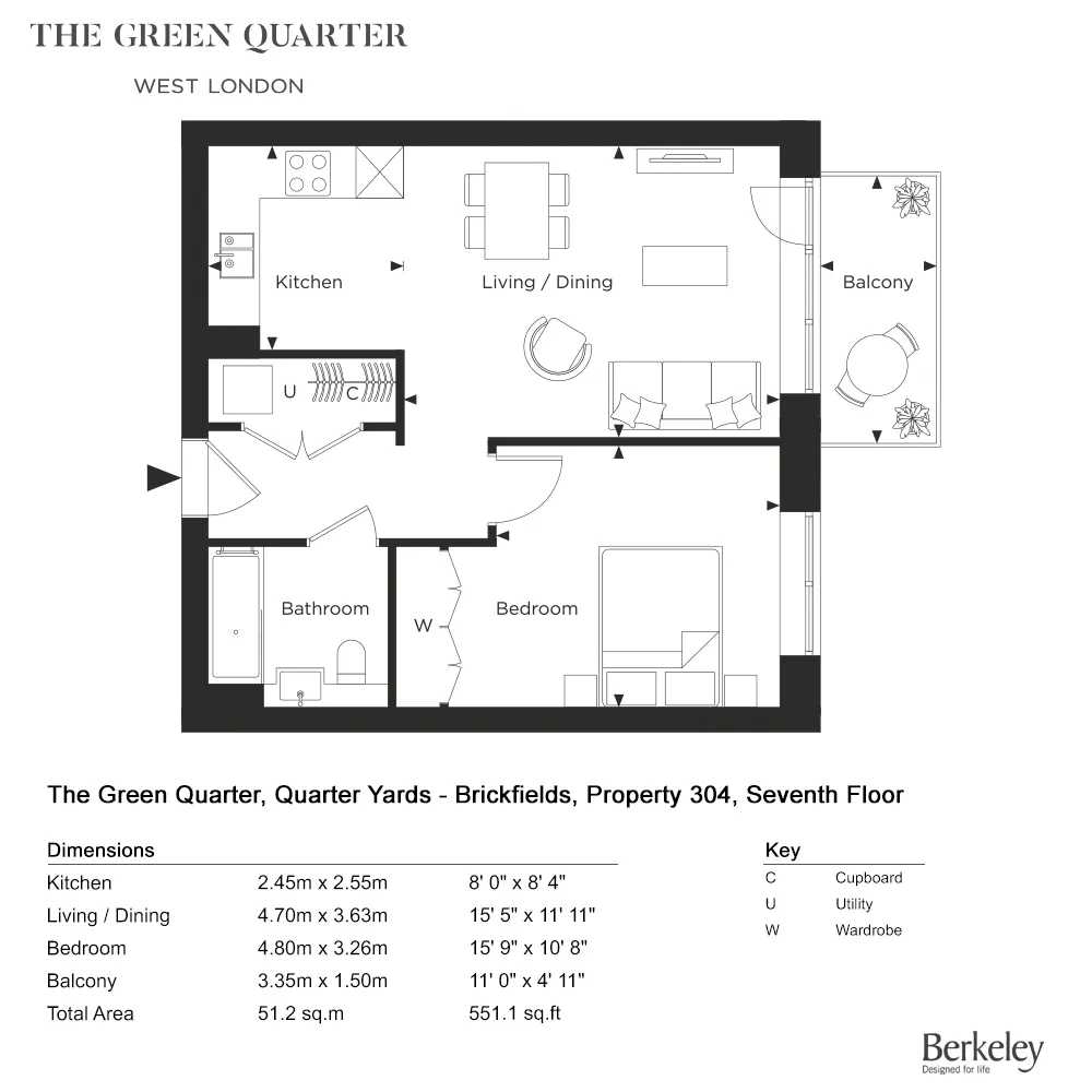 Green Quarter - Berkeley, Randolph Rd, London floorplan