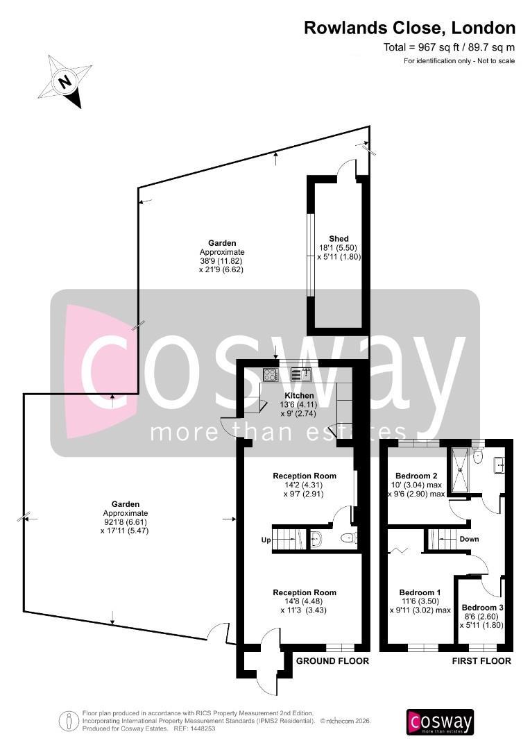 93, Rowlands Close, Mill Hill, NW7, London floorplan