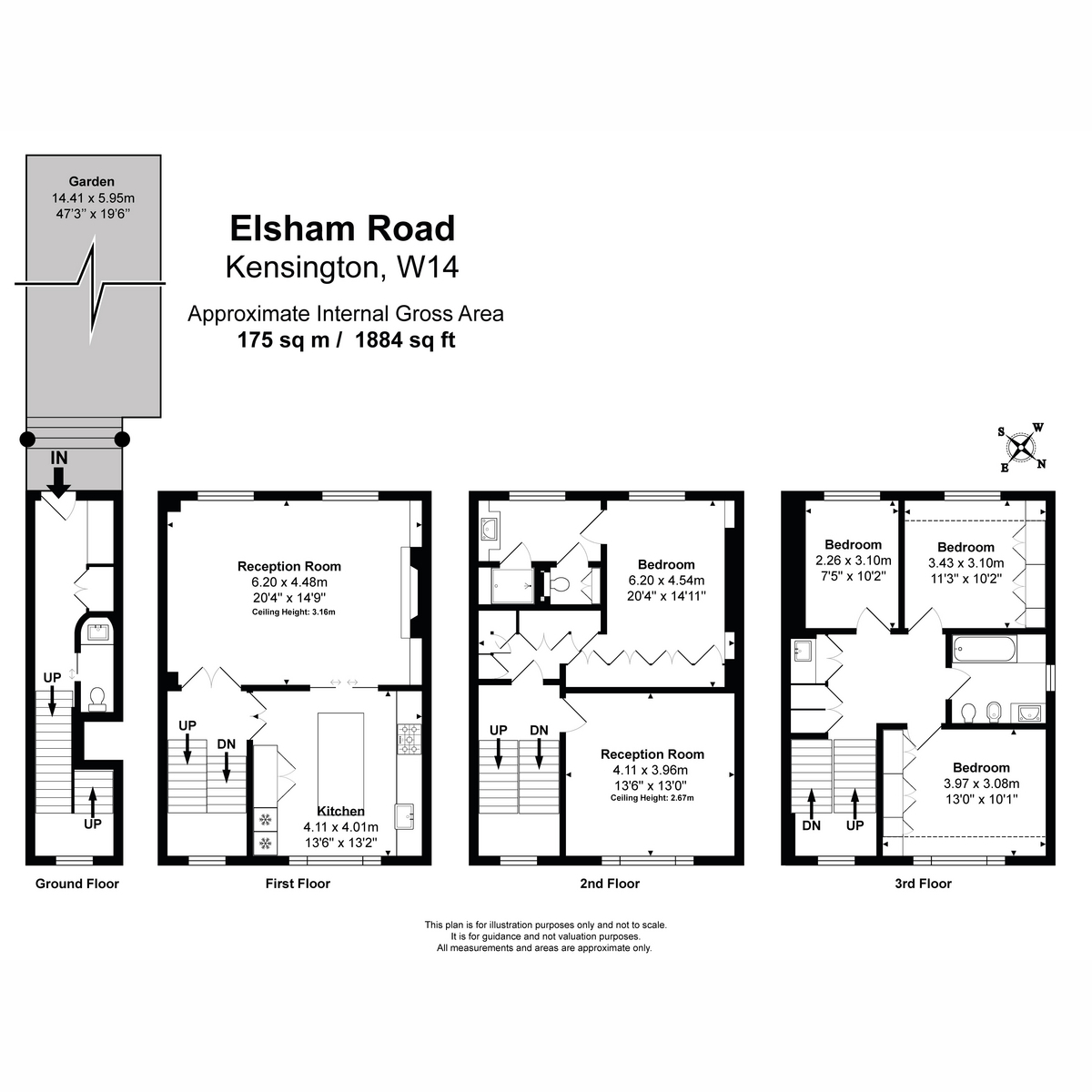 10, Elsham Road, London floorplan