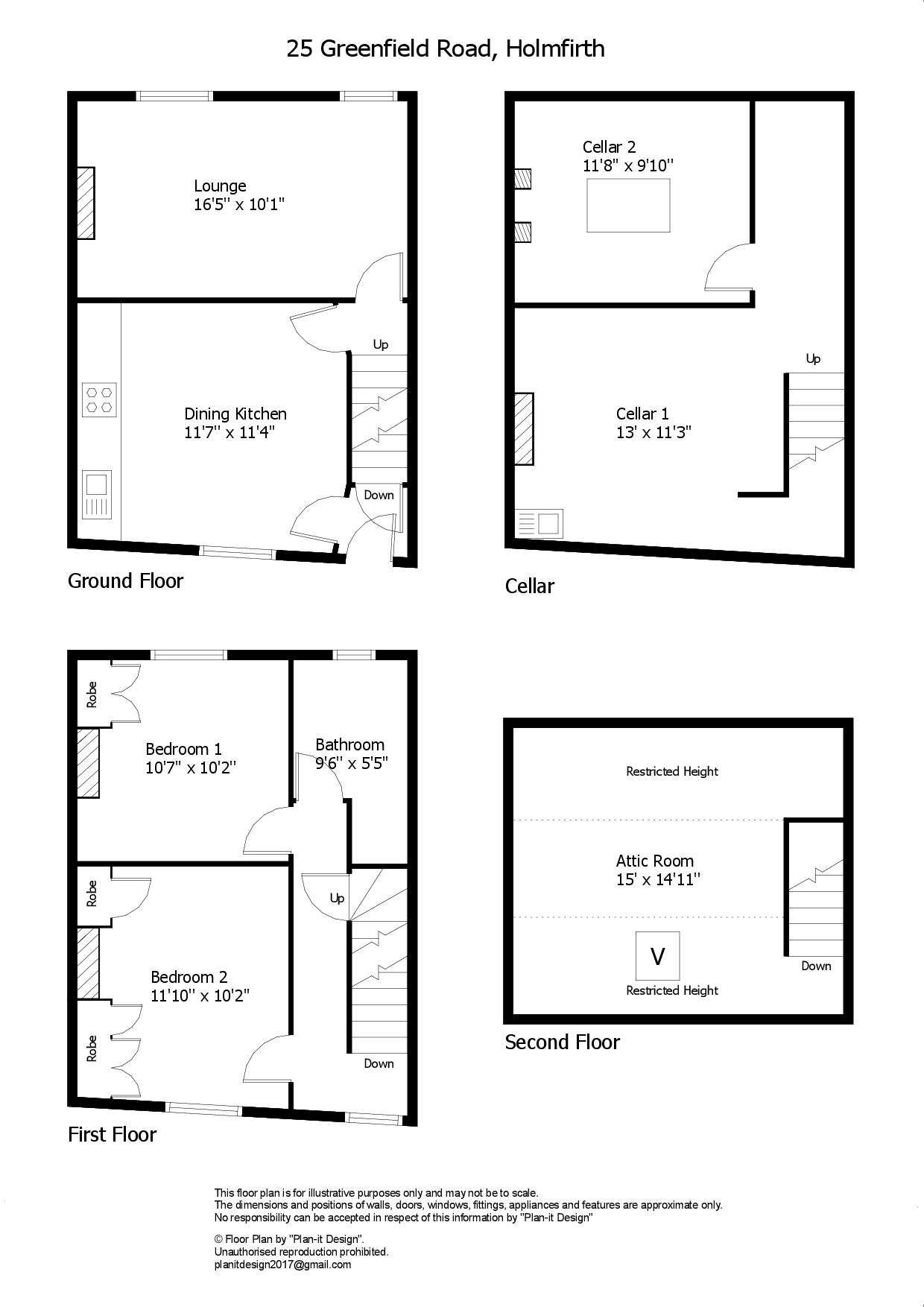 25, Greenfield Road, Holmfirth floorplan