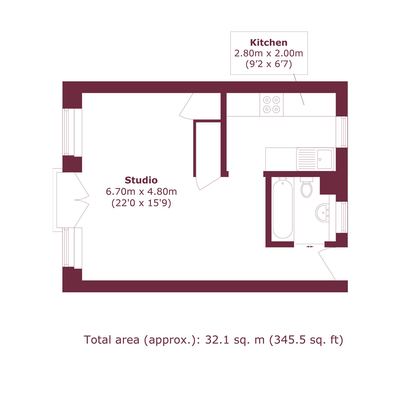 Flat 26,, Rapley House, London floorplan
