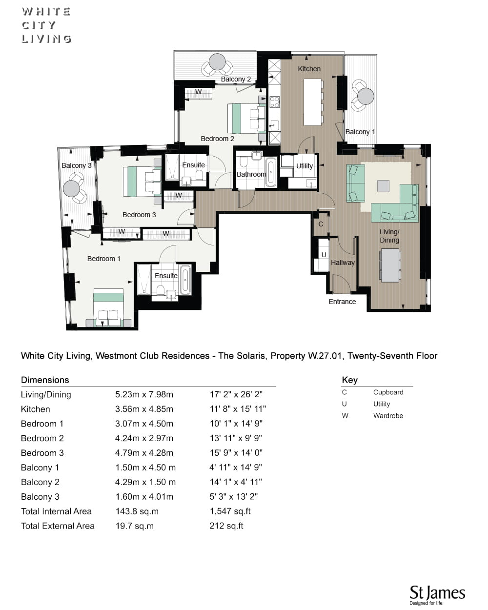 W2701, White City, W12 7Rq, White City floorplan