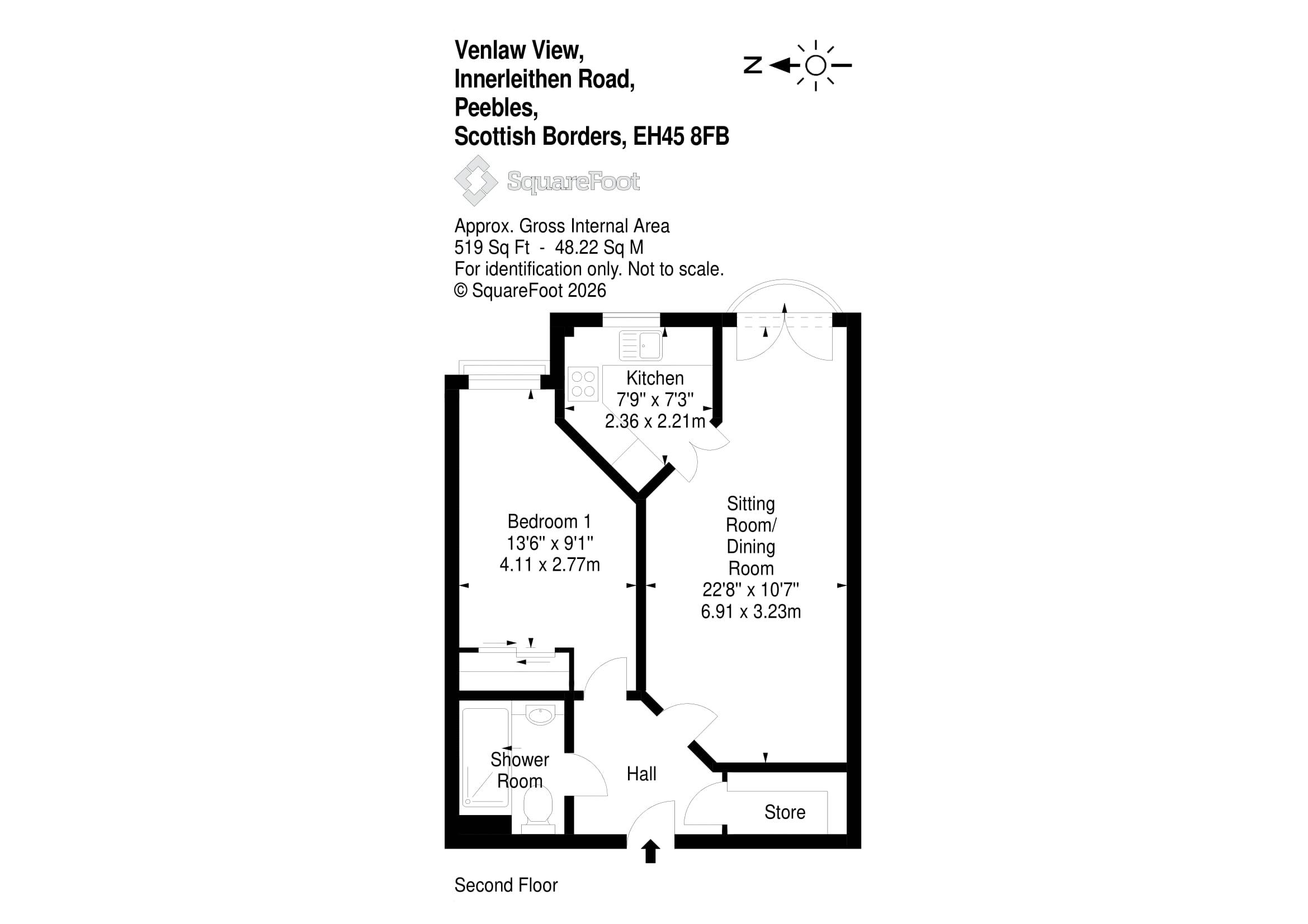 27 Venlaw View, Innerleithen Road, Peebles floorplan