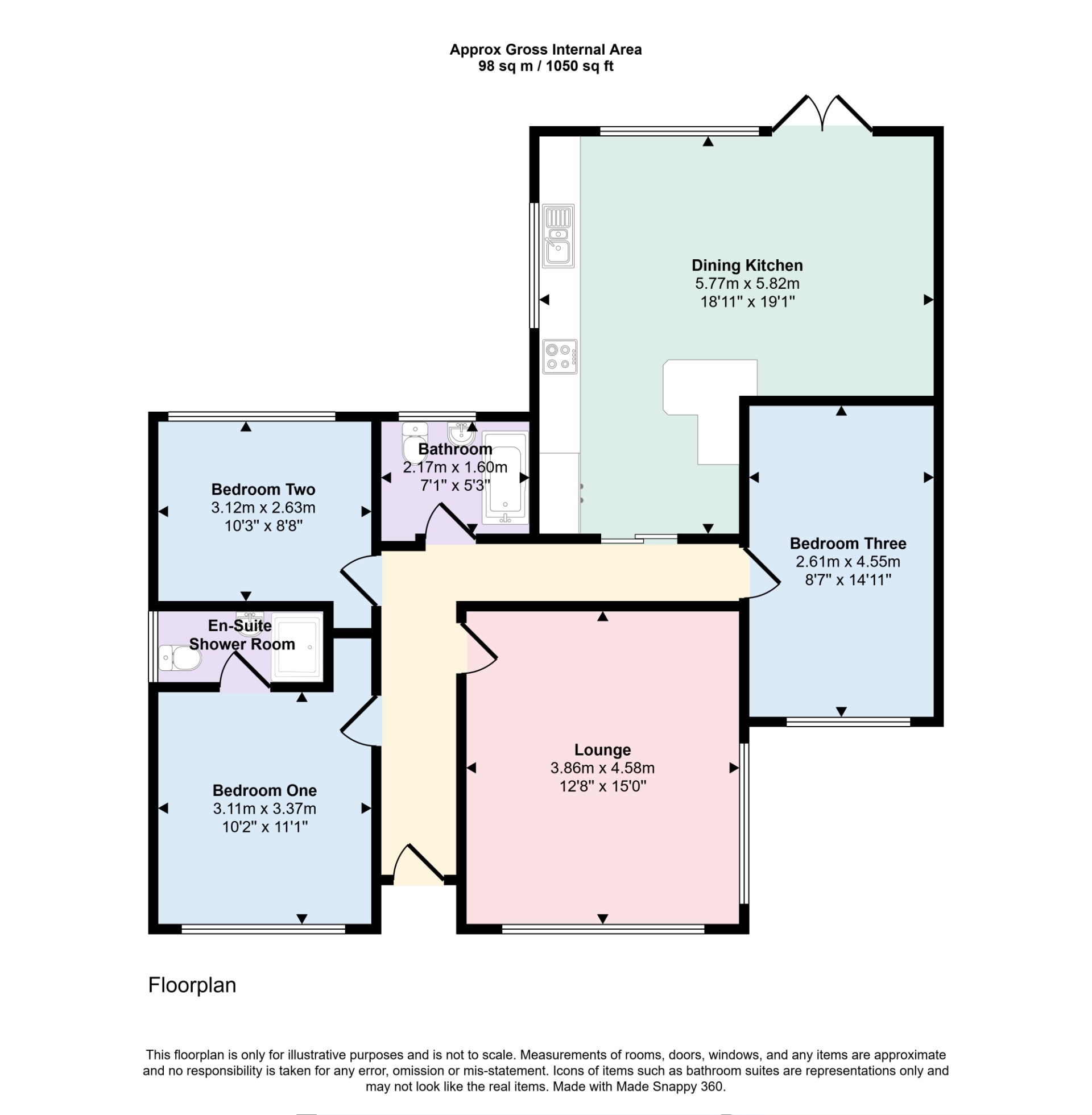 22, Crown Avenue, Skegness floorplan