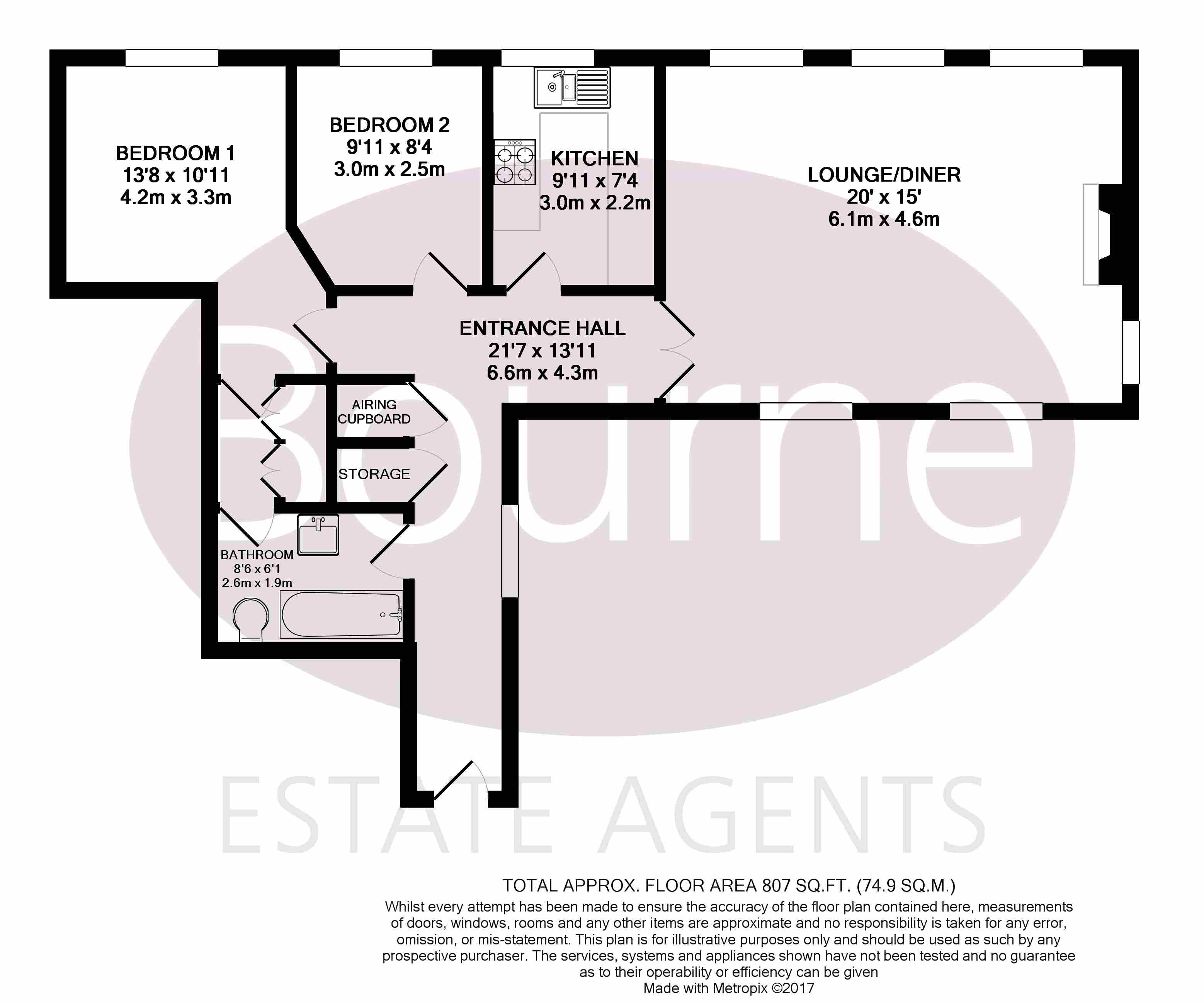18, Florence Court, Woking floorplan
