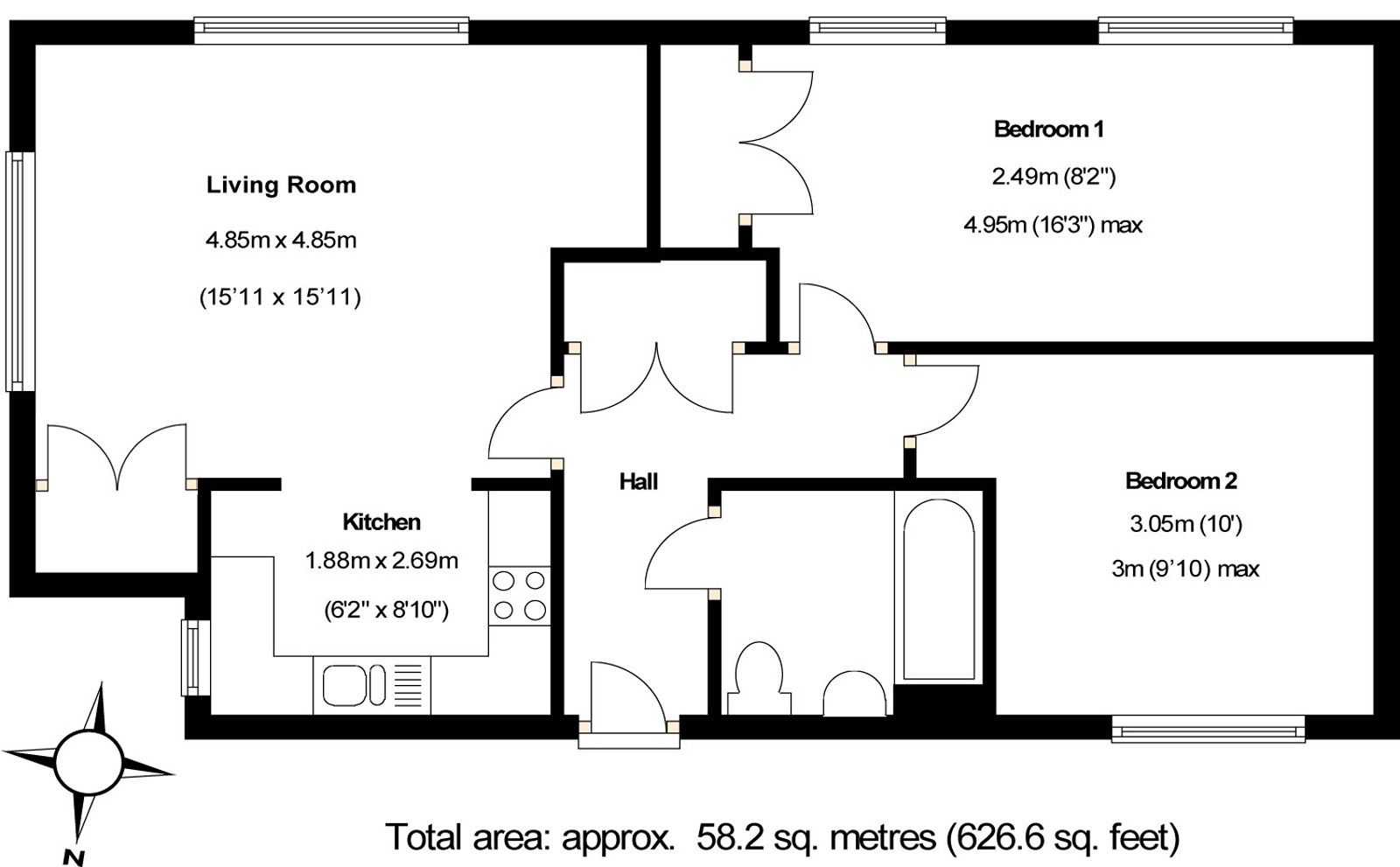Pulborough, West Sussex RH20, 2 bedroom flat to rent 64404550