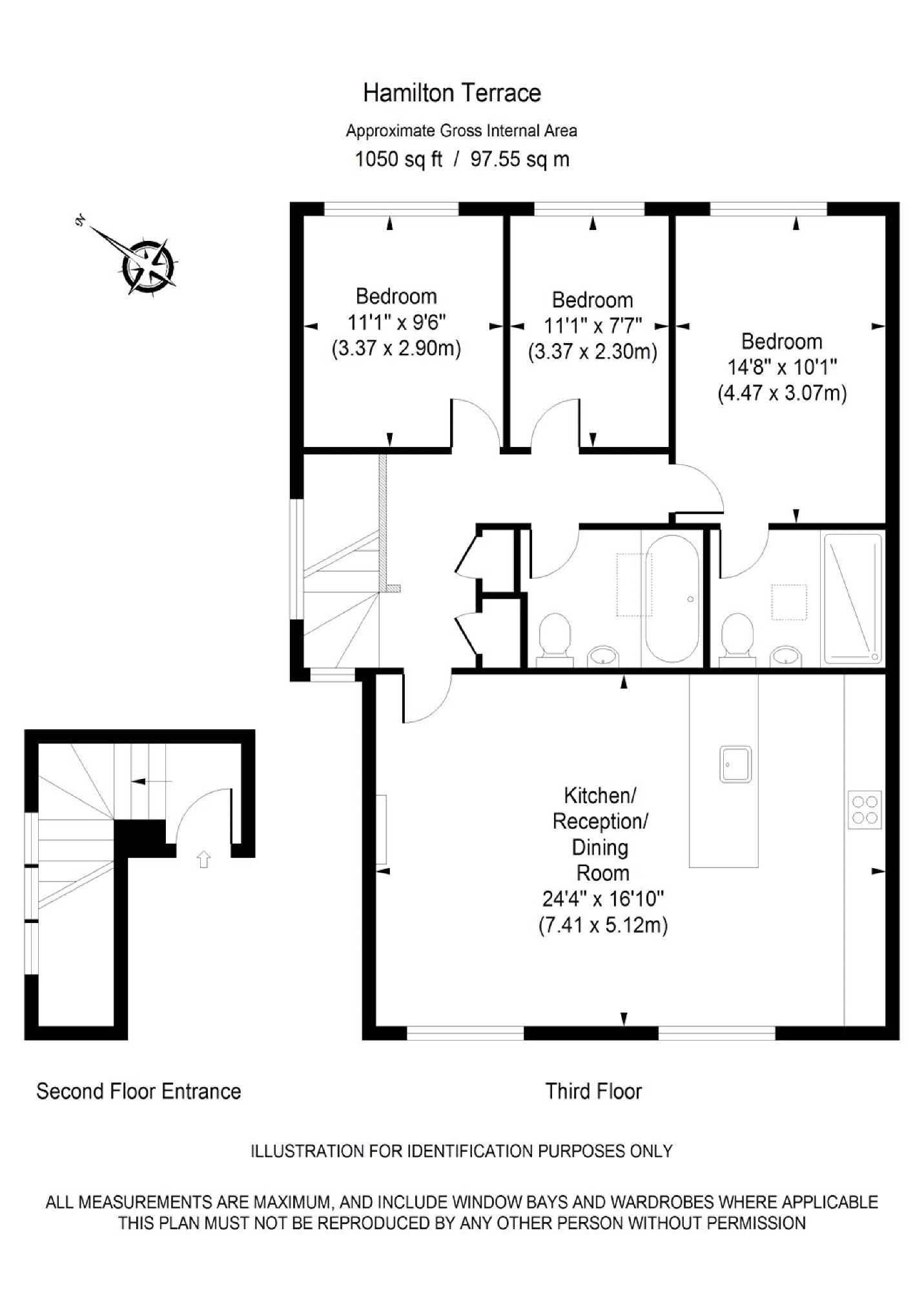 3 Bedrooms Flat to rent in Hamilton Terrace, London NW8