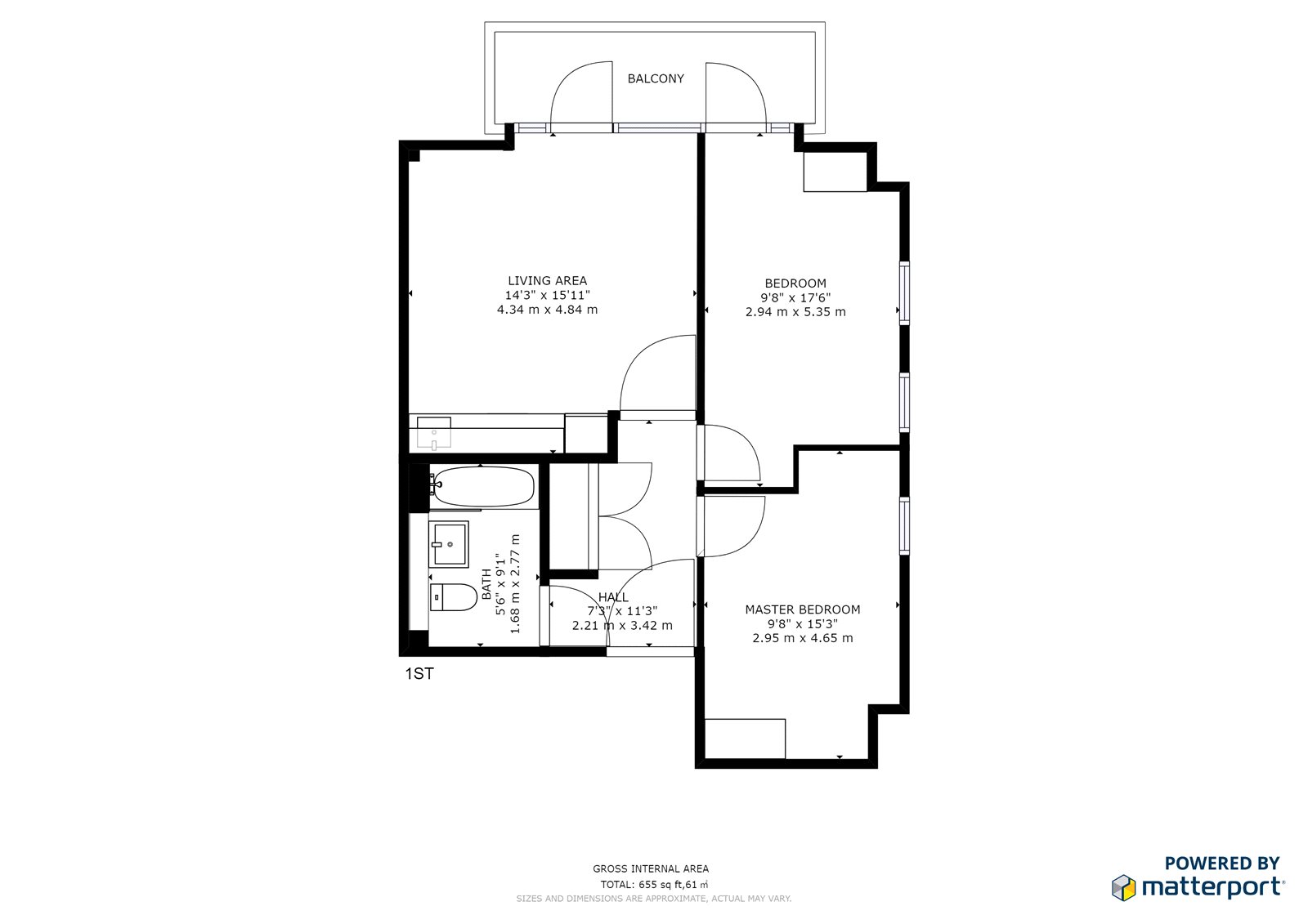 Jessop Court, 96, 3 Brindley Place, Uxbridge floorplan