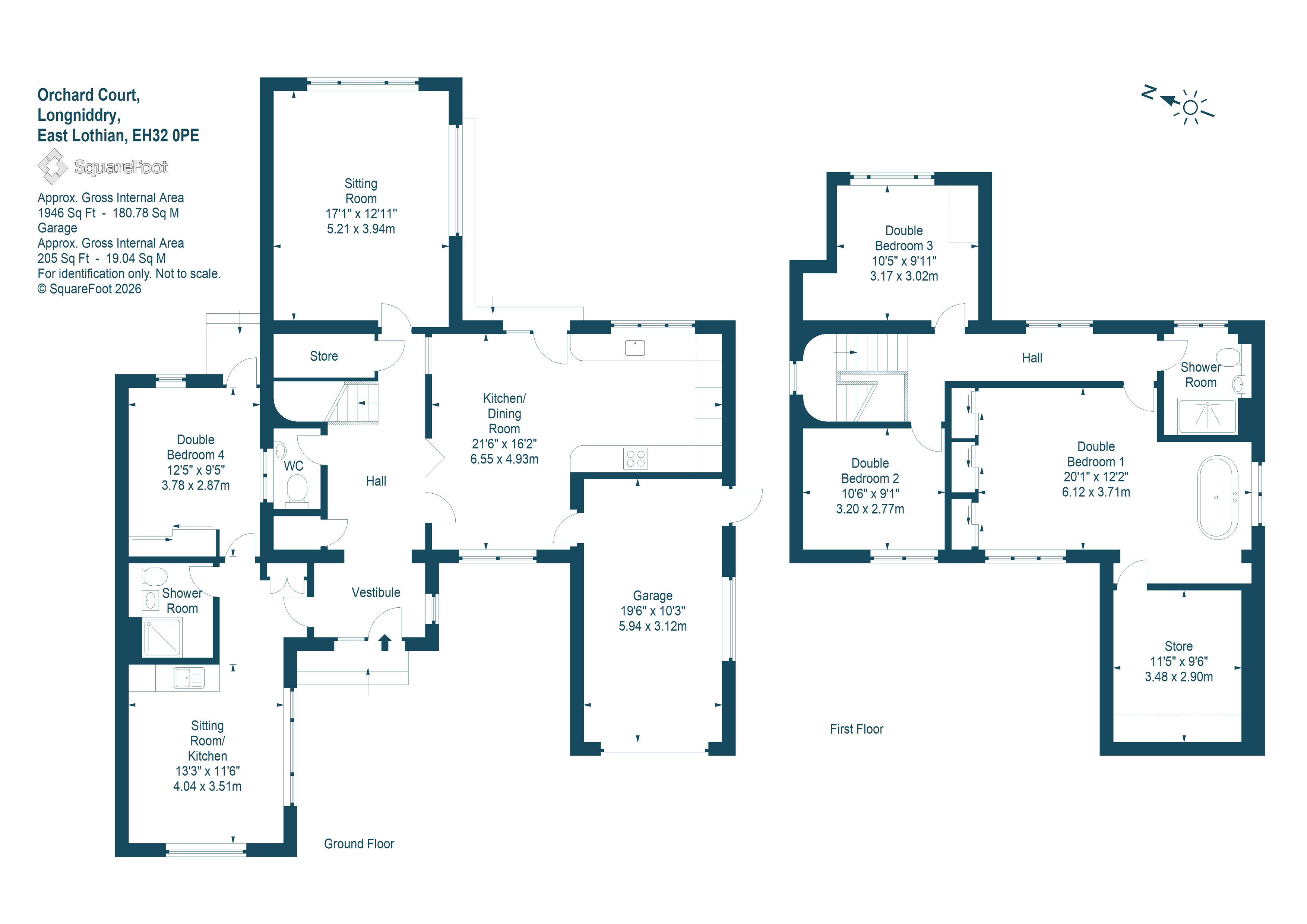 6, Orchard Court, Longniddry floorplan