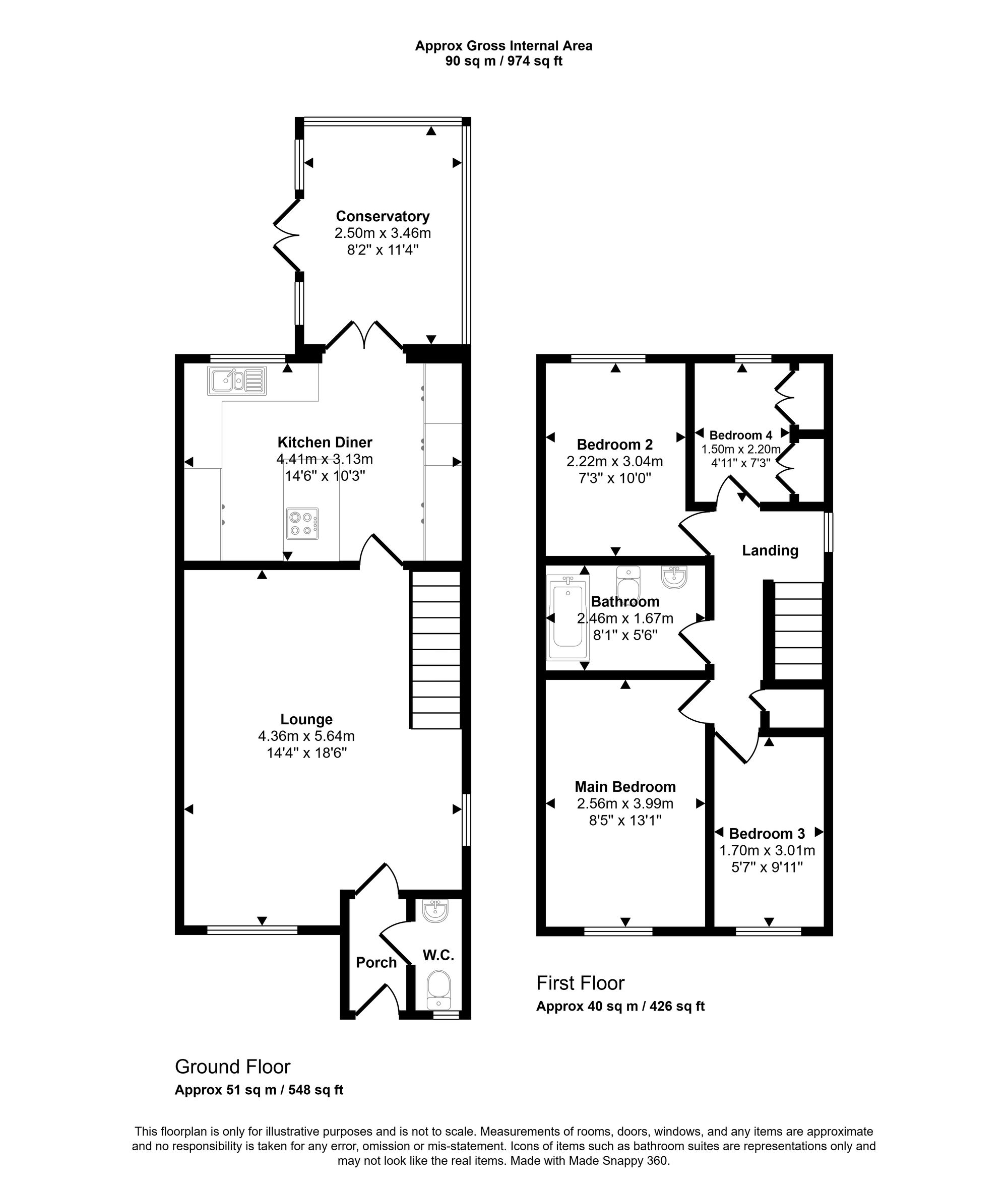 16 Derbyshire Road, Wigan floorplan