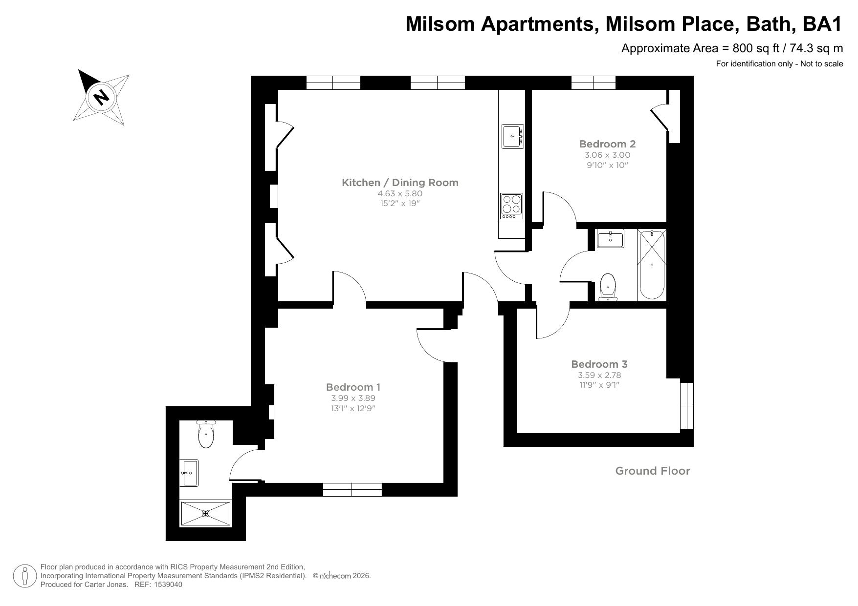 Milsom Place, Somerset floorplan