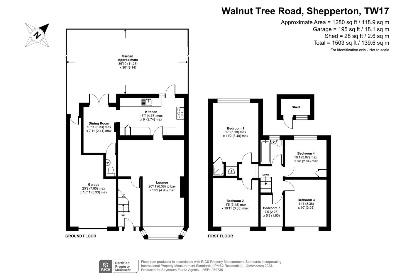 73, Walnut Tree Road, Shepperton floorplan