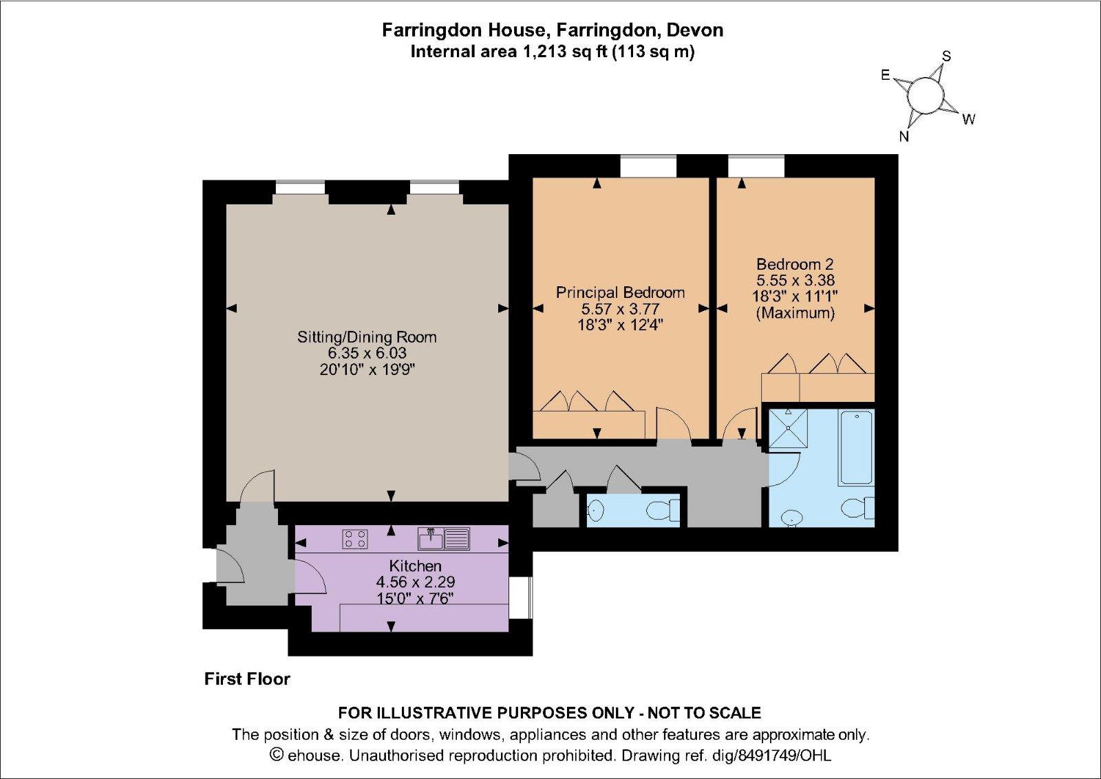 Farringdon House, Farringdon, Exeter EX5, 2 bedroom flat for sale