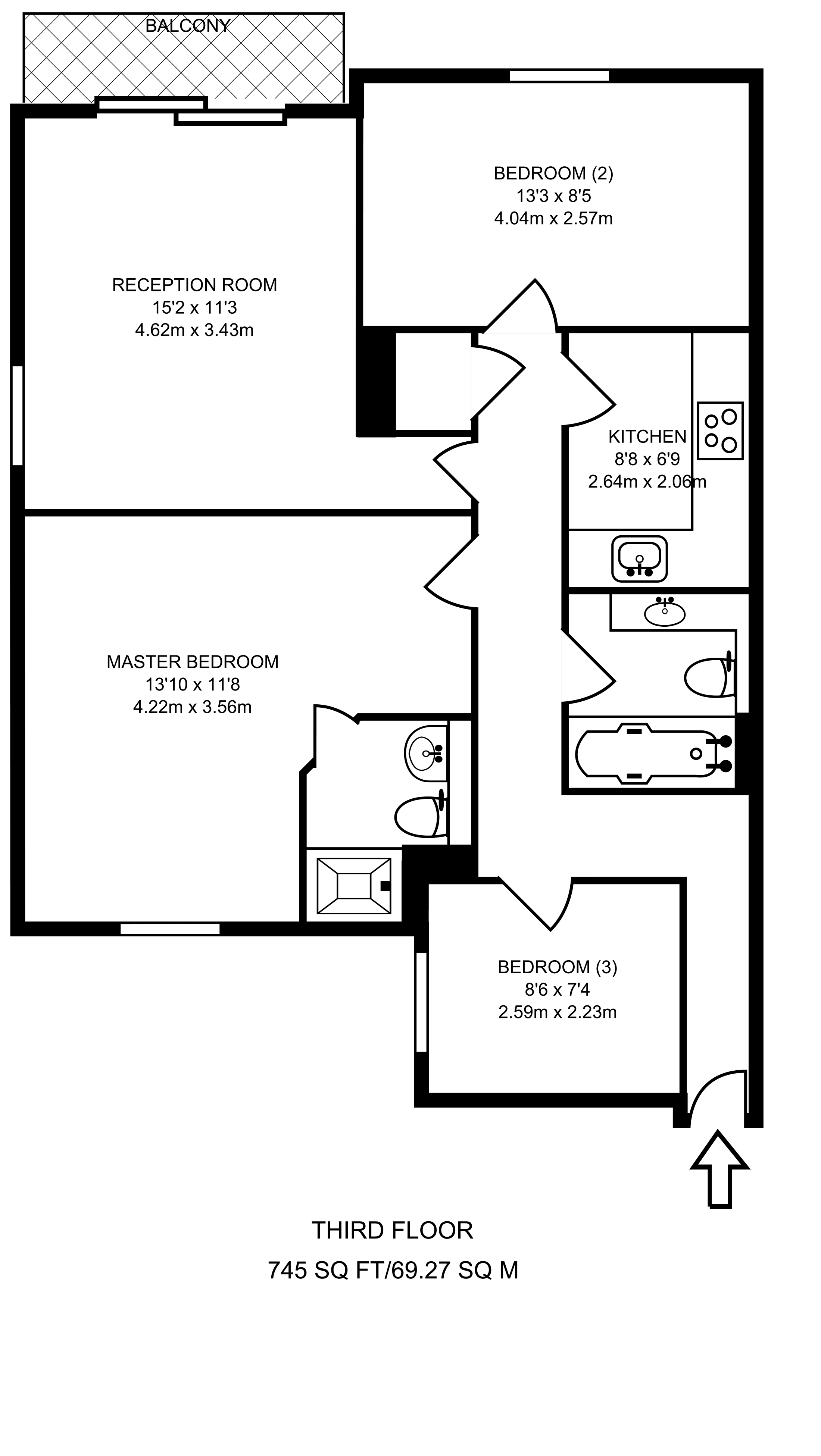 Sail Court, Docklands, London, E14 floorplan