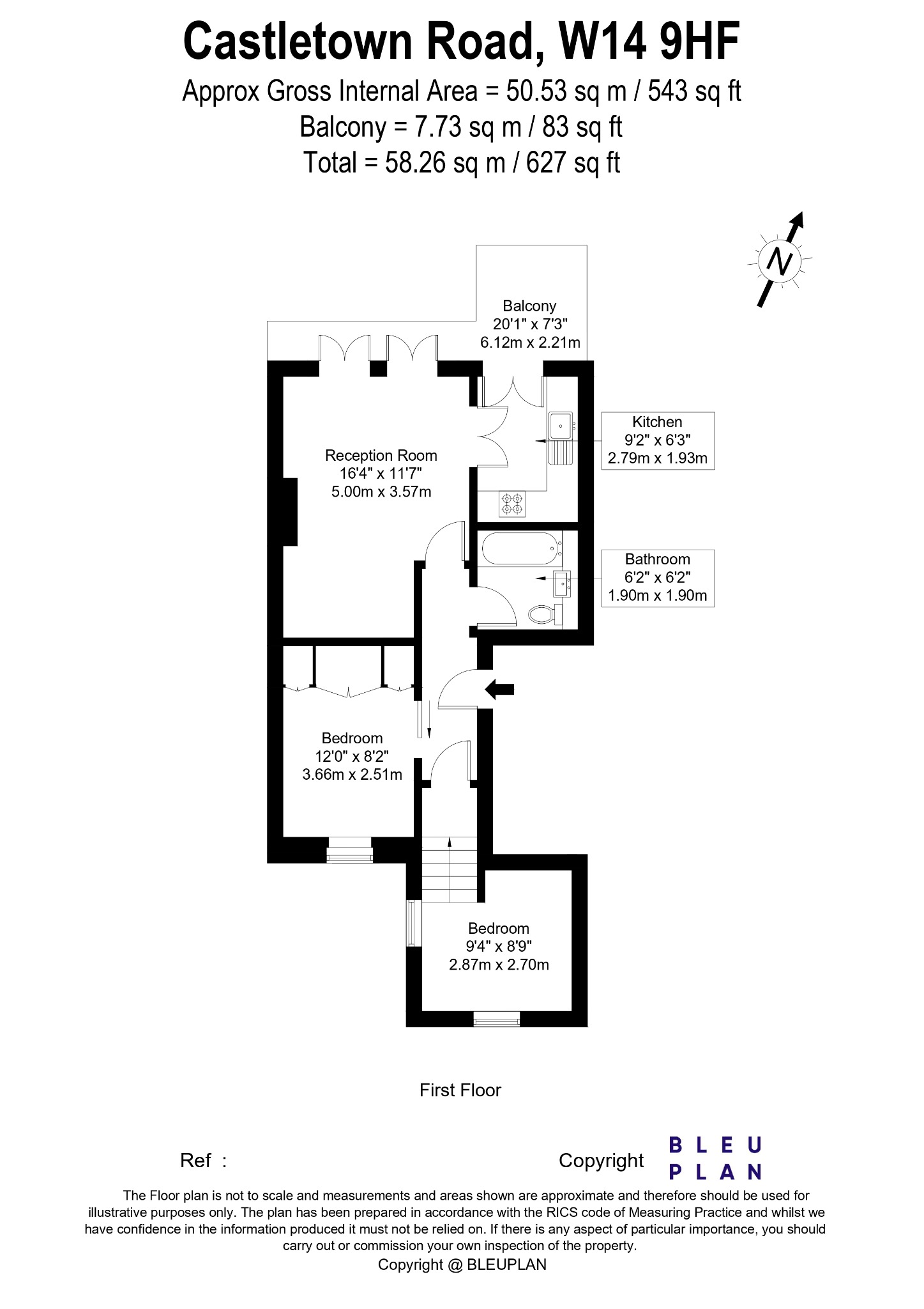 17 Castletown Road, Greater London floorplan