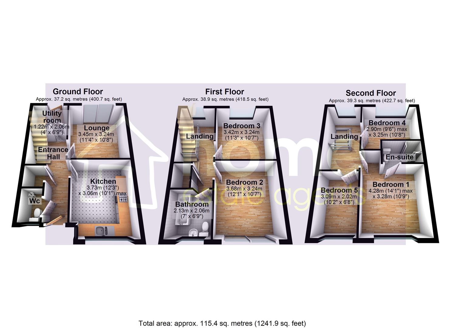 45, Falconwood Way, Manchester floorplan