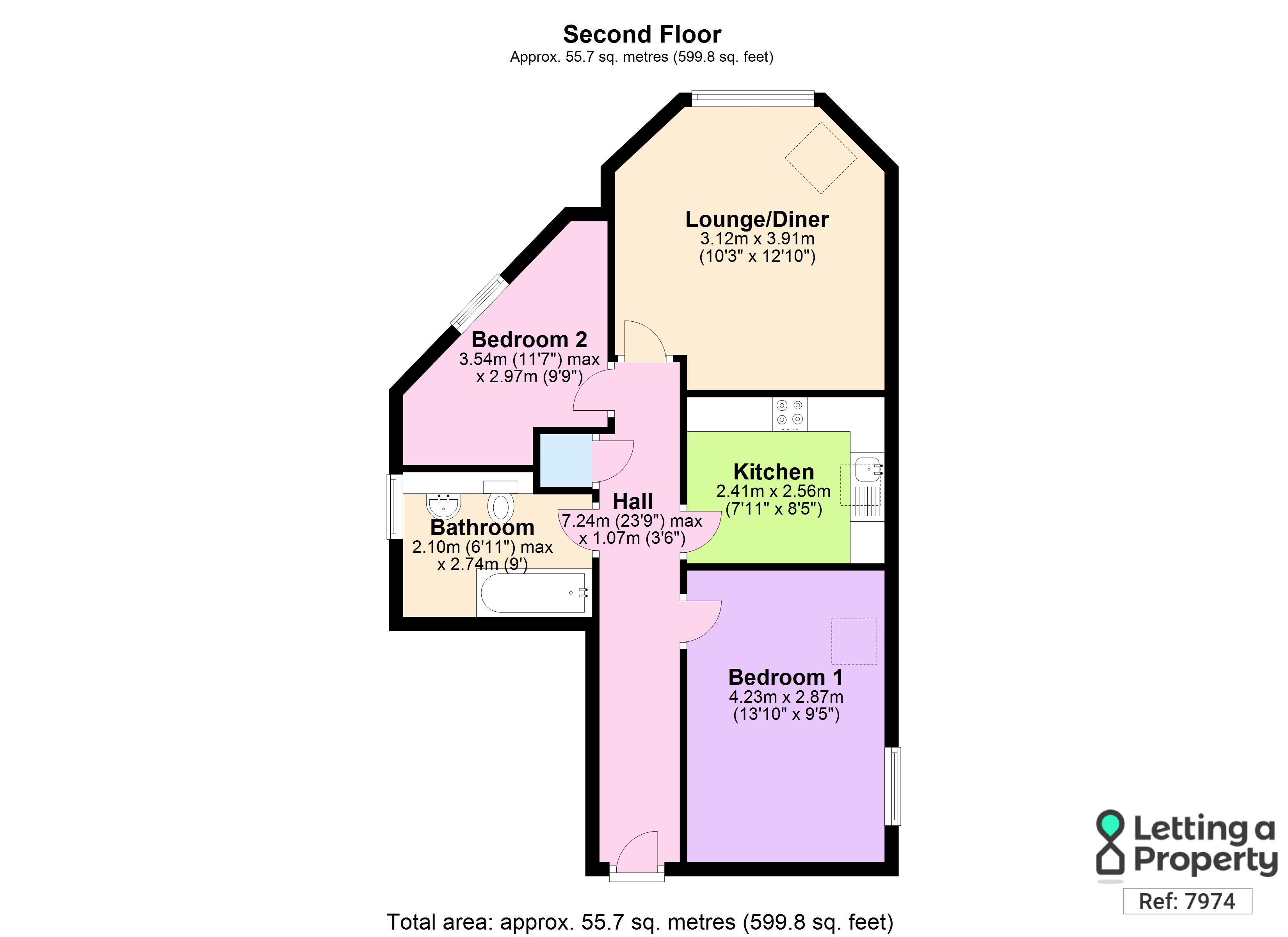 Flat 8, Bel House, 1, Richmond Park Close, Bournemouth floorplan