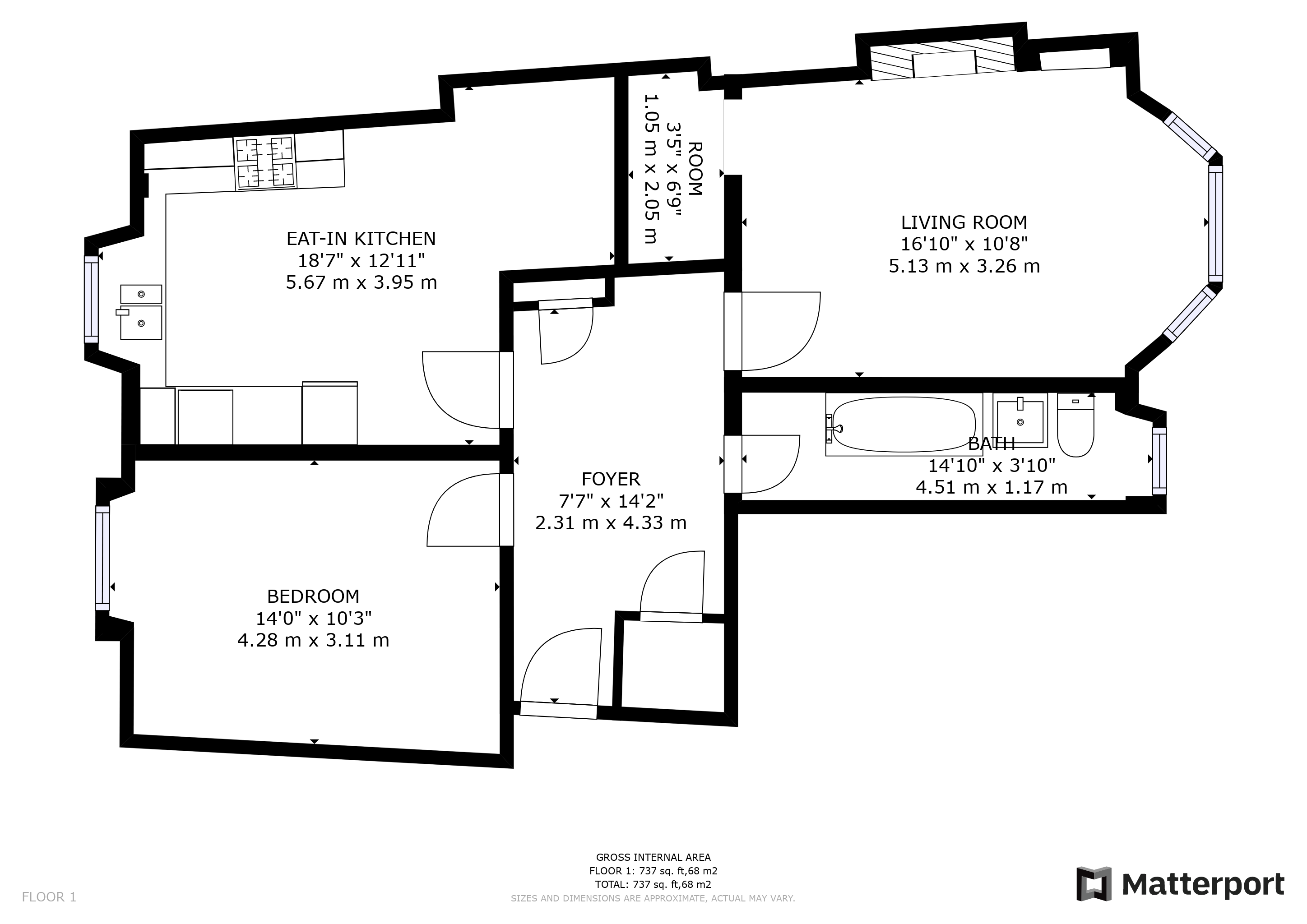 Kilmarnock Road, Shawlands, Glasgow G43, 1 bedroom flat for sale