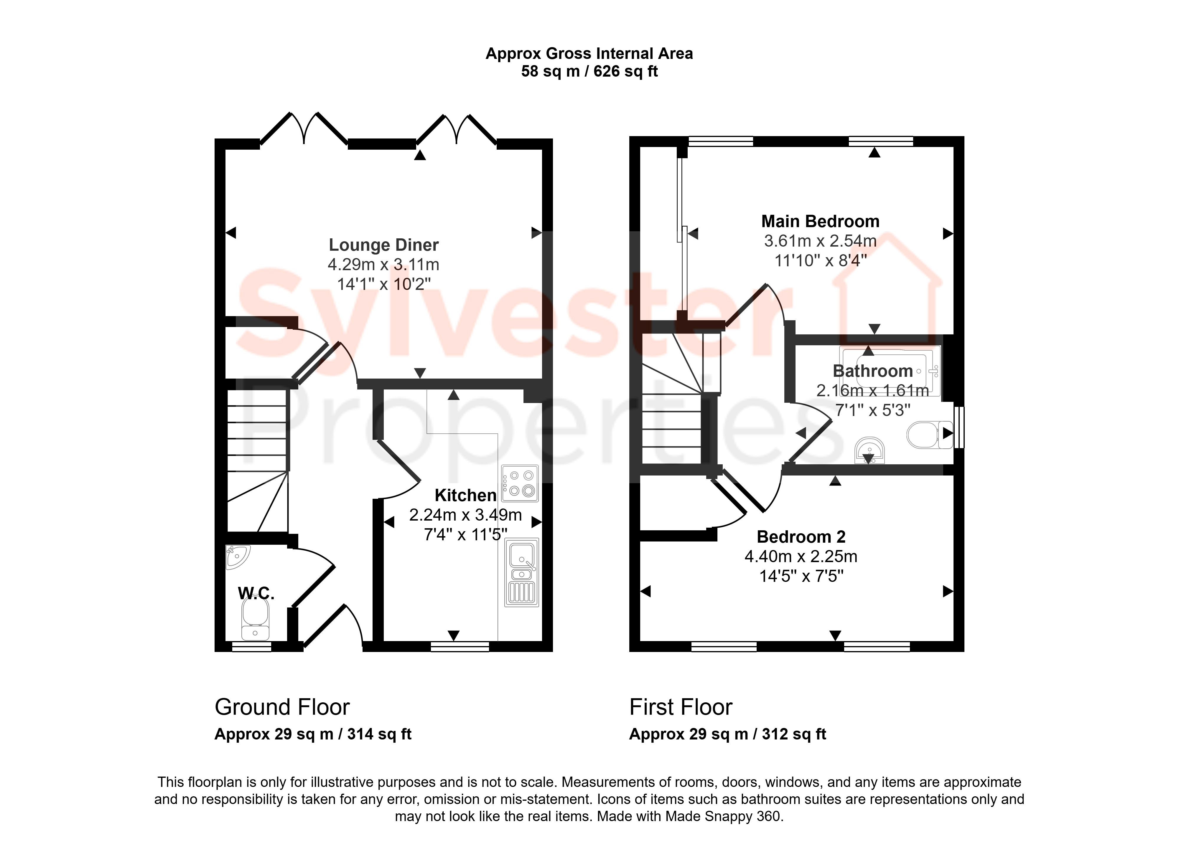 10, Cleveland Close, Consett floorplan