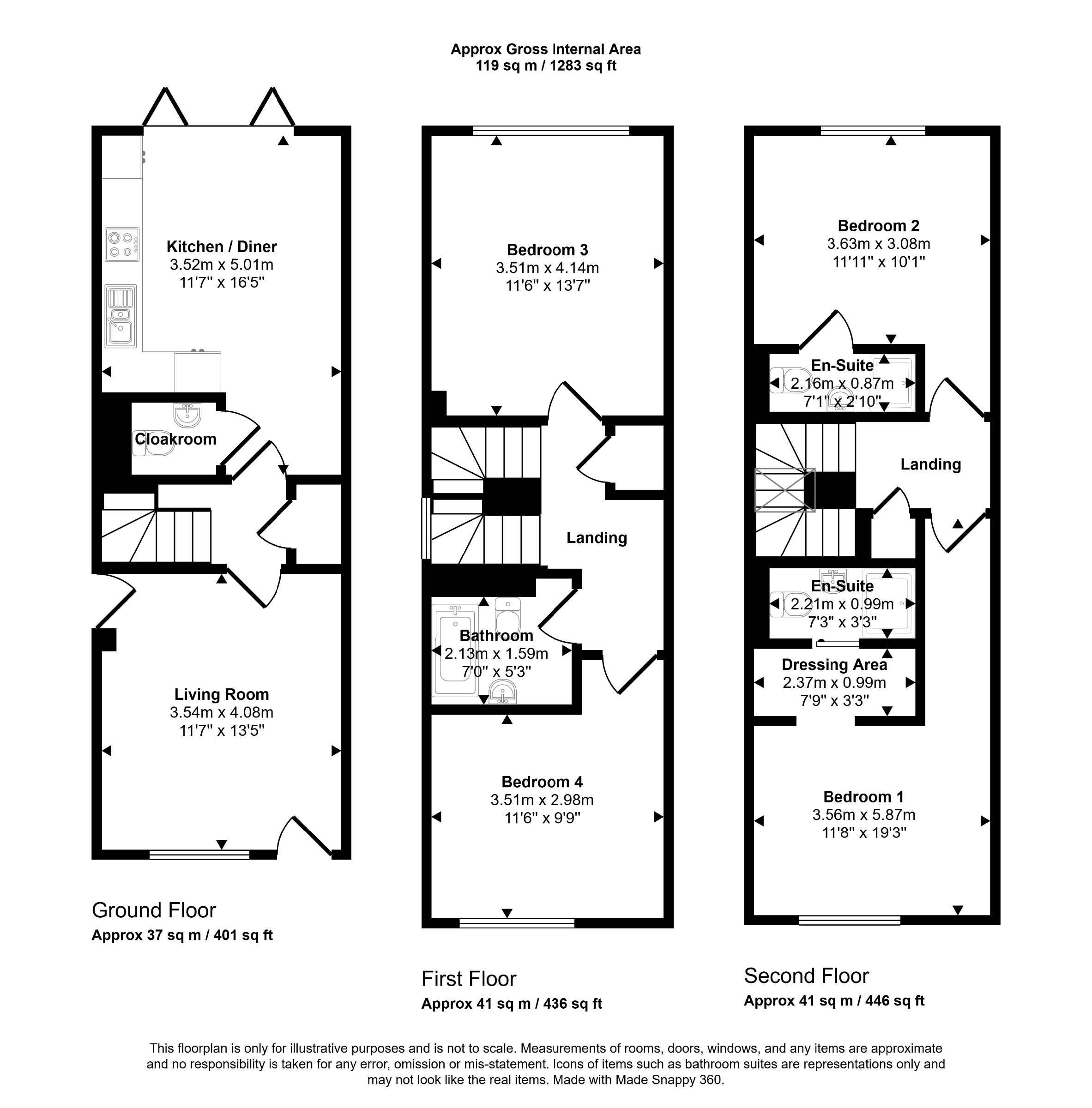 93 Priory Road, Tonbridge floorplan