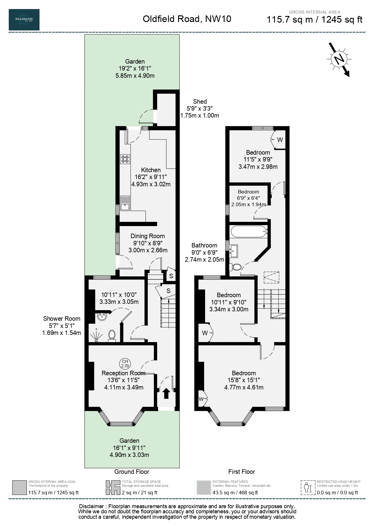 11, Oldfield Road, London floorplan