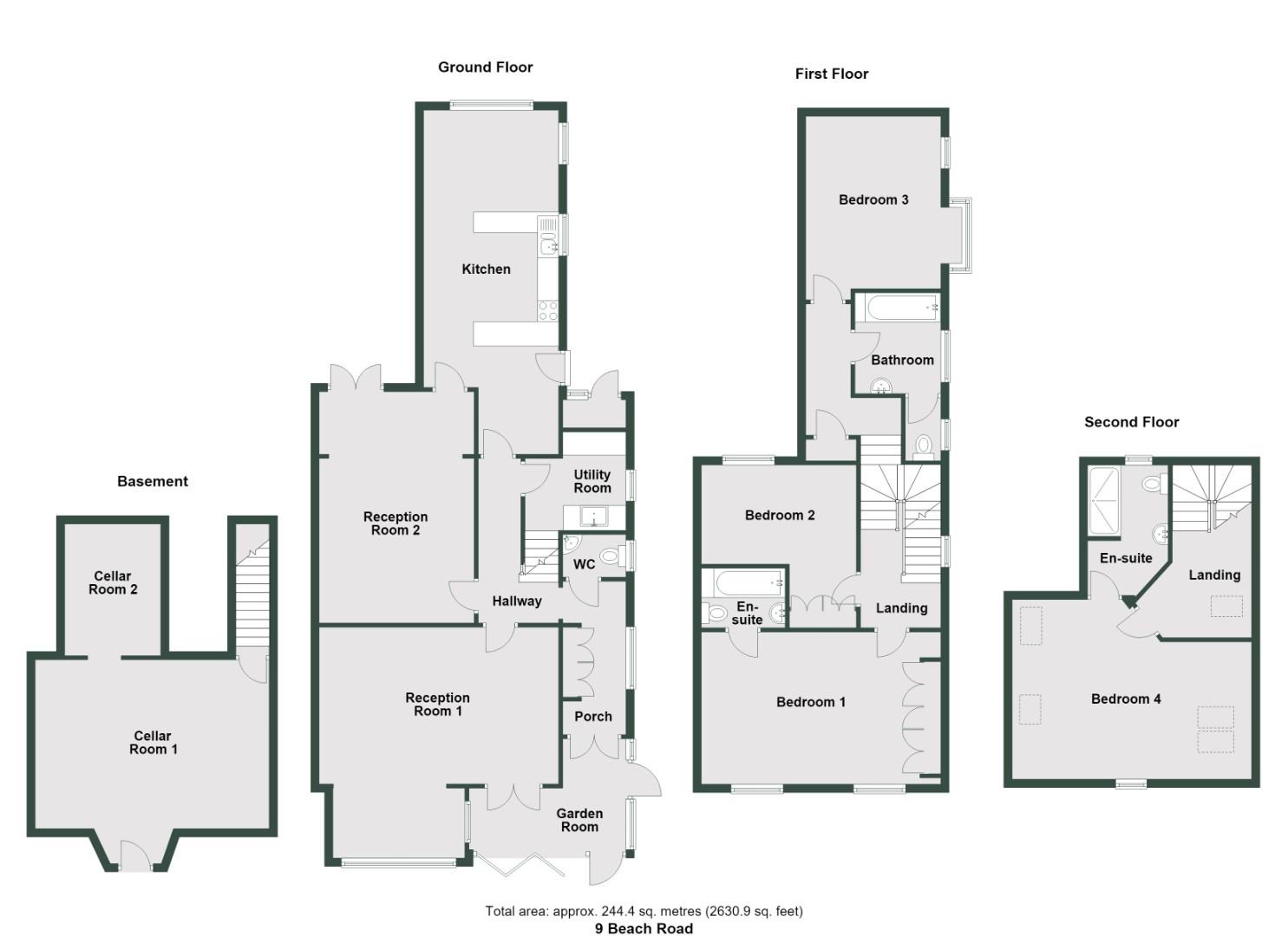9, Beach Road, Penarth floorplan