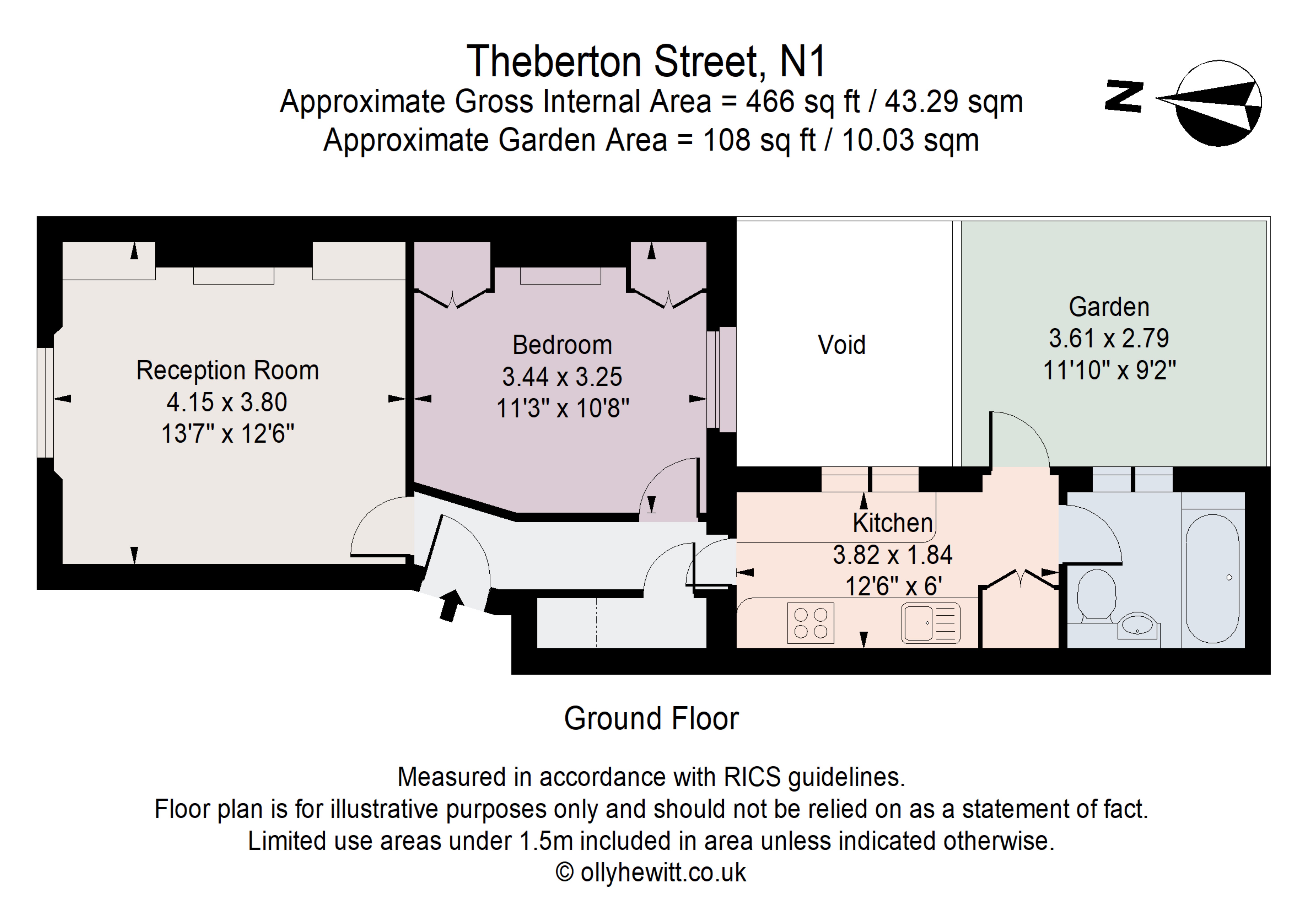 GFF, 87, Theberton Street, London floorplan