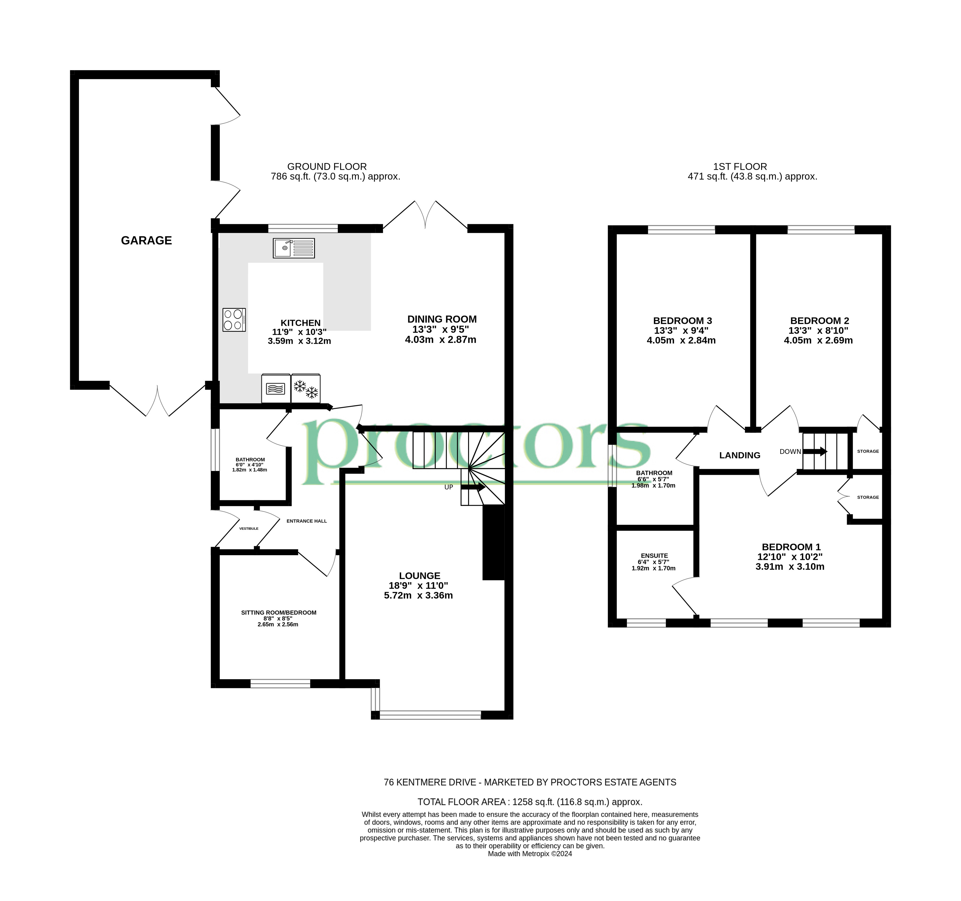 76, Kentmere Drive, Blackburn floorplan