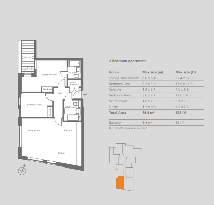 Plot 39, Glenbrook Apartments 85, Glenthorne Road, Hammersmith floorplan