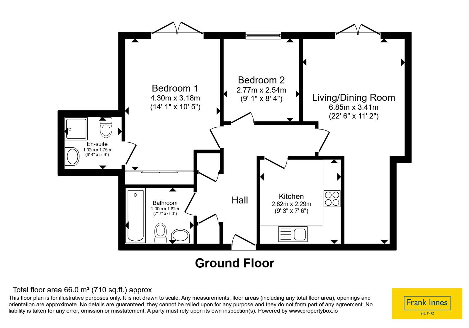 Flat 4, Green Court,, Moor Lane, Nottingham floorplan