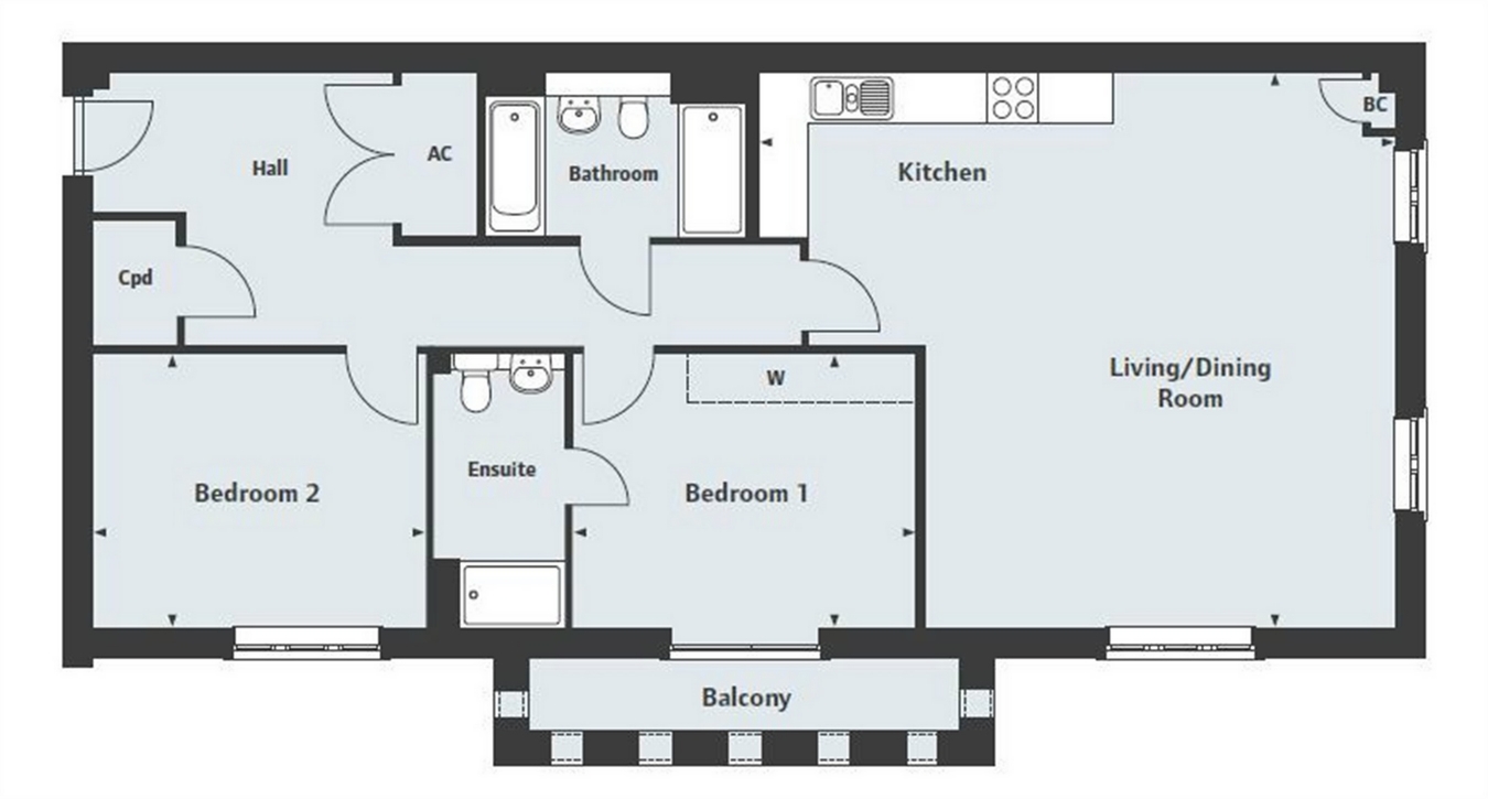 2 Bedrooms Flat for sale in Emerald House, Wilshere Park, Welwyn, Hertfordshire AL6